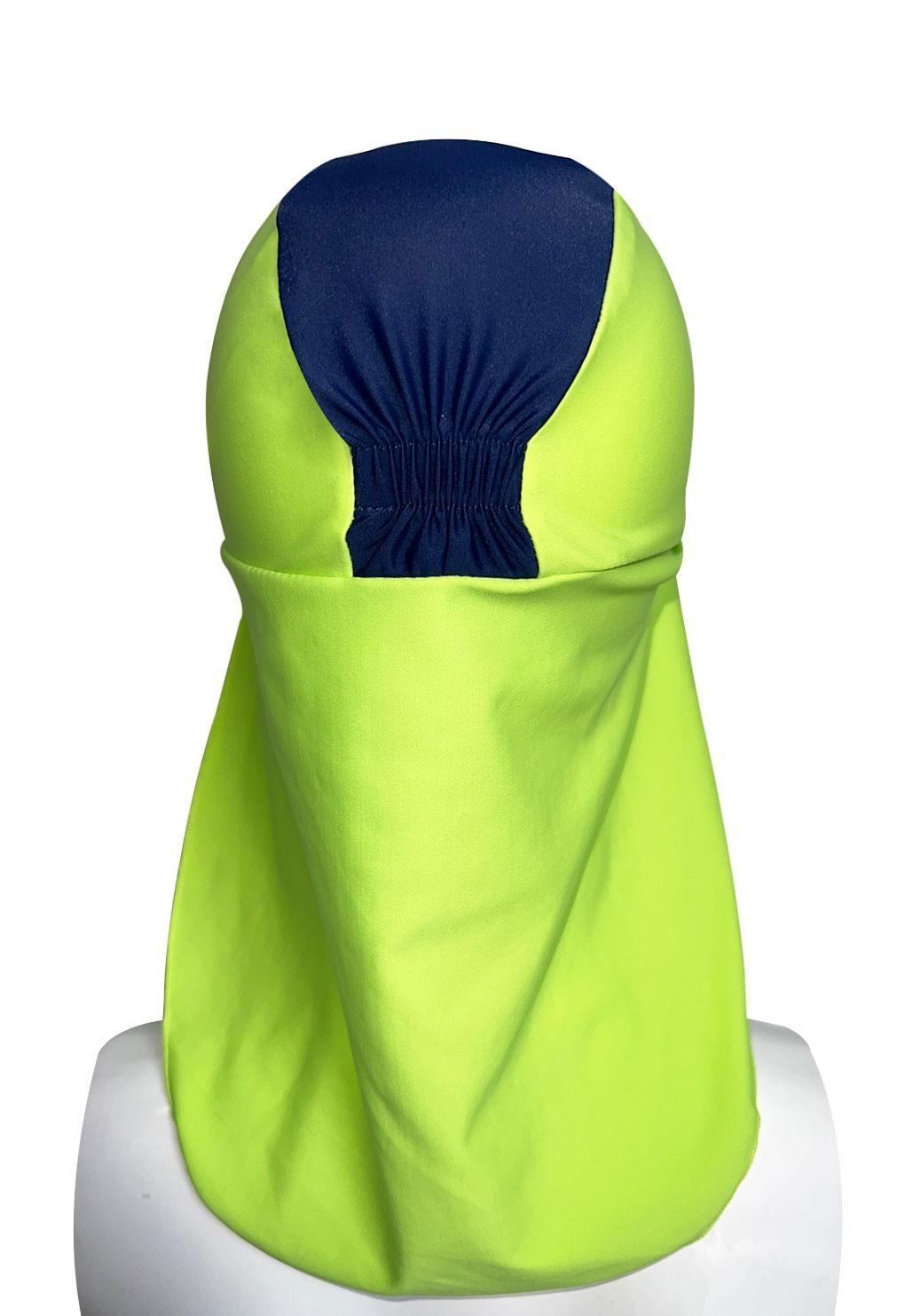 Gorro niño traje de baño verde protección solar-3