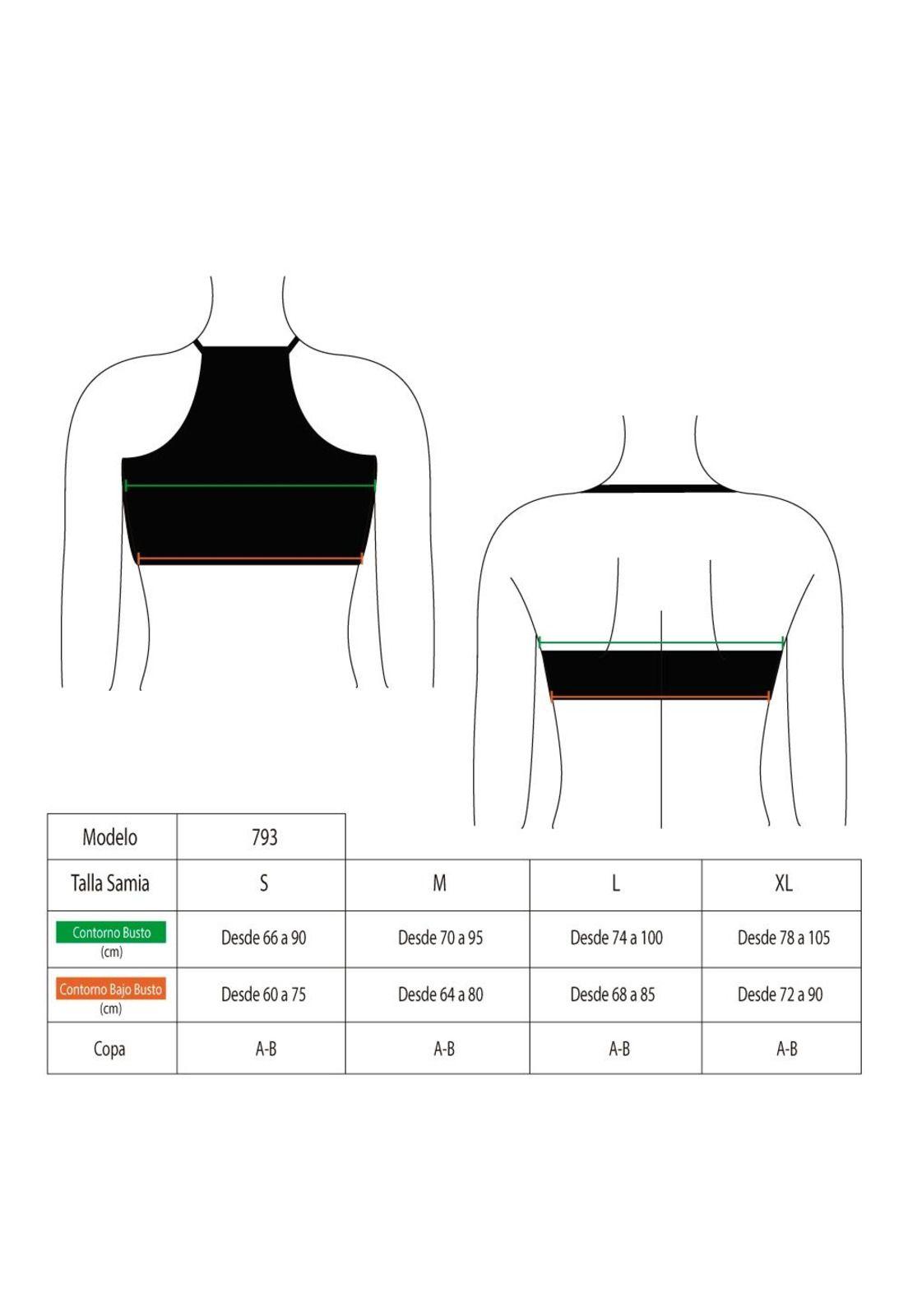 Bikini peto con trenza trasera color negro-1