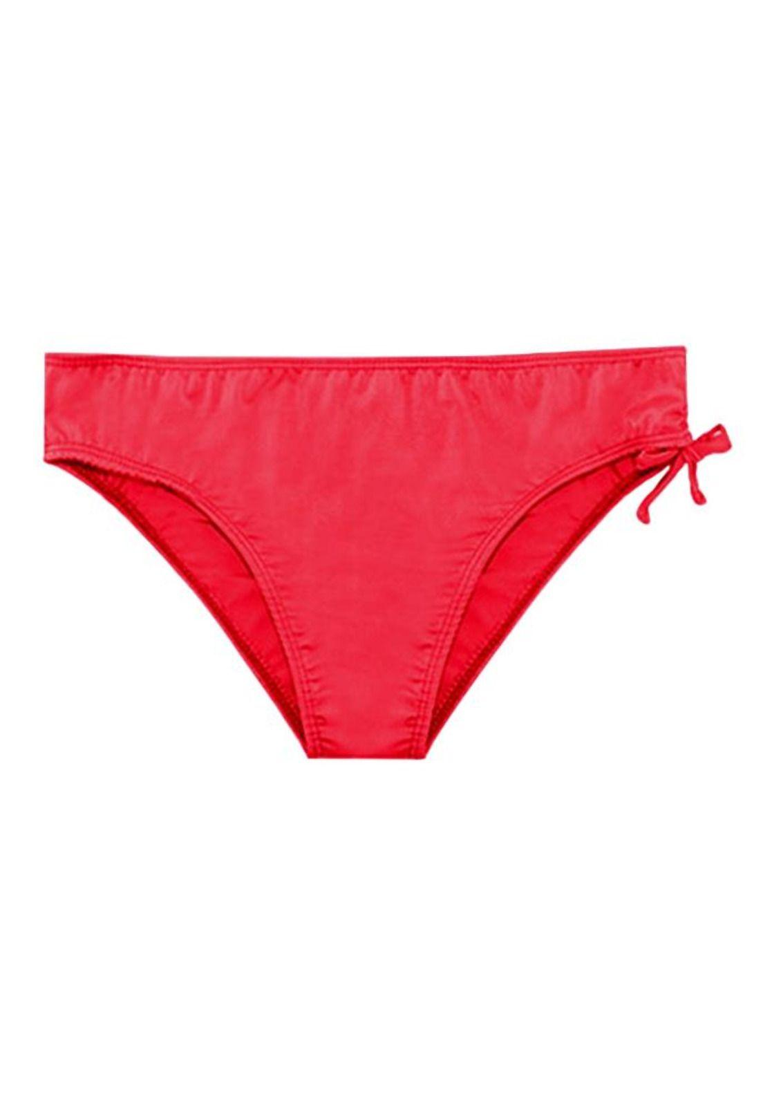Bikini calzón con drapeado ajustable sandia-0