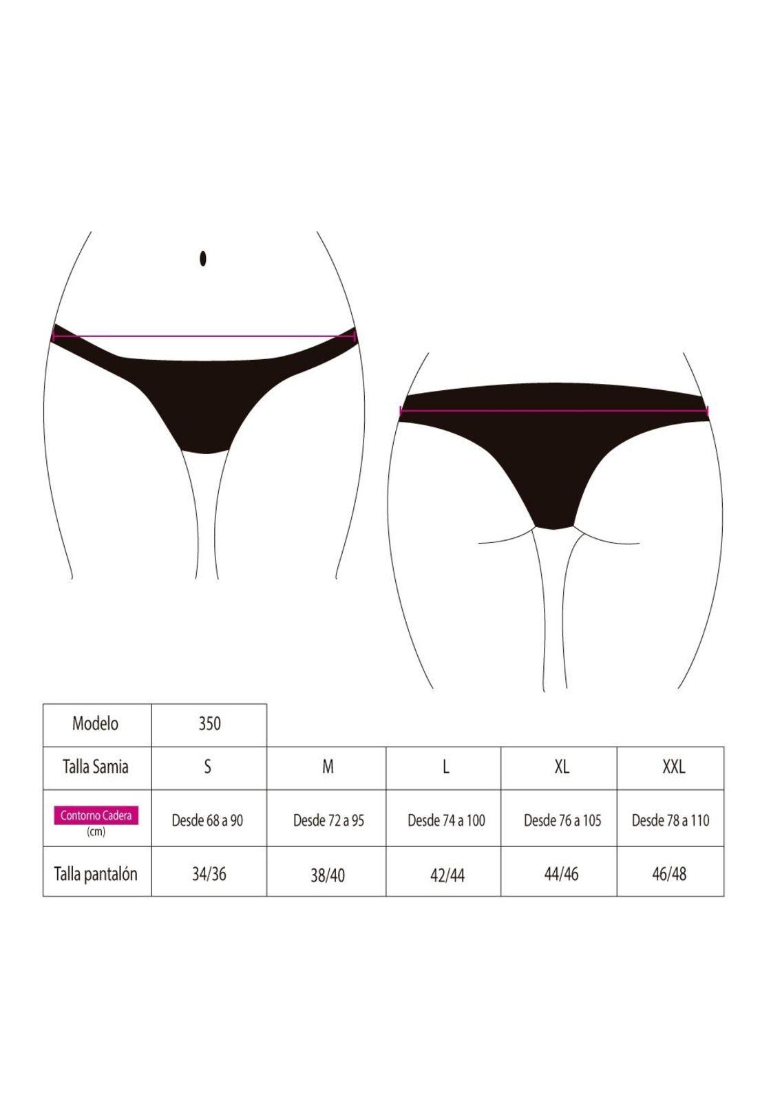 Bikini calzón con drapeado ajustable sandia-1