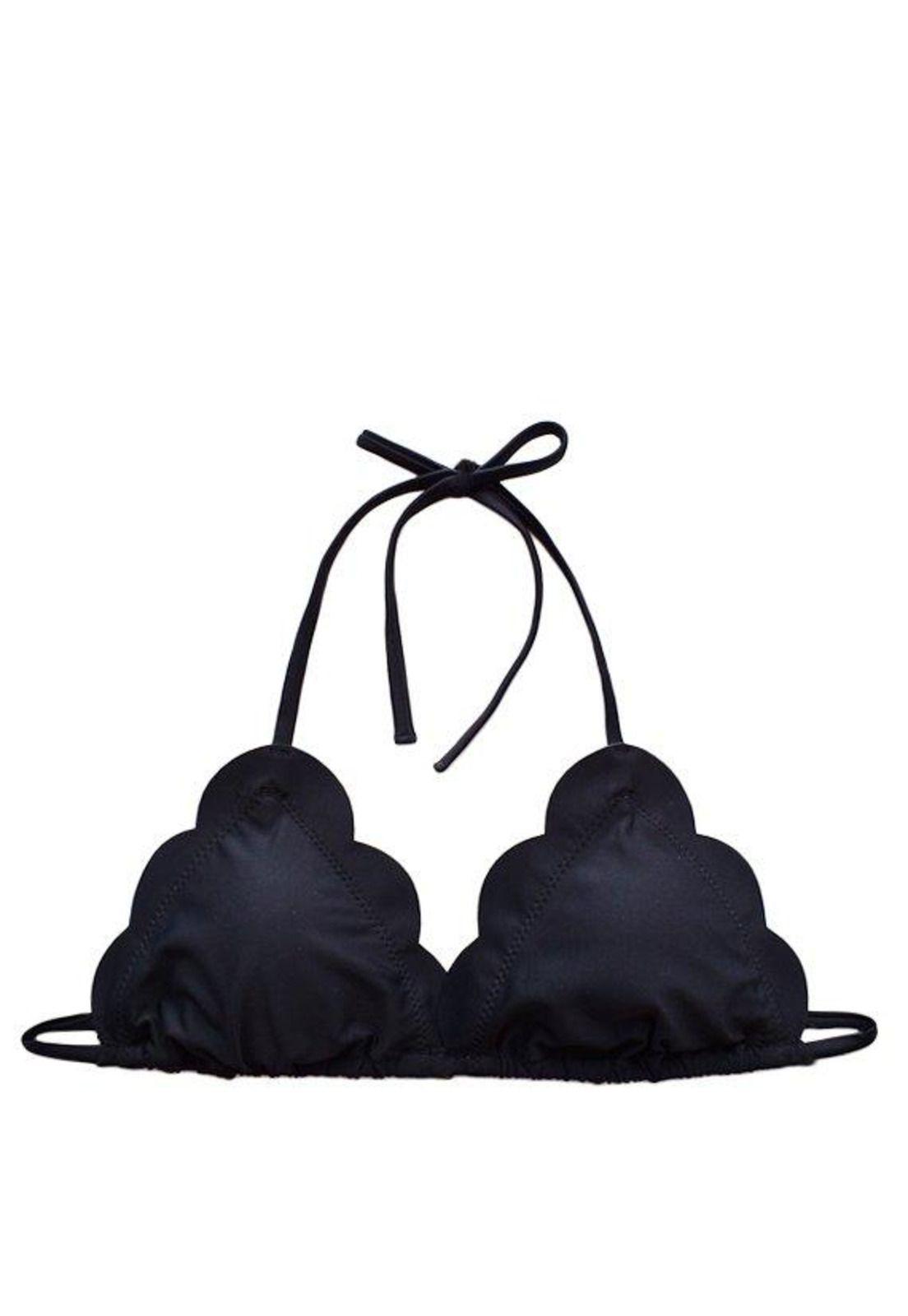 Bikini estilo triangulo con bordes ovalados color negro-2