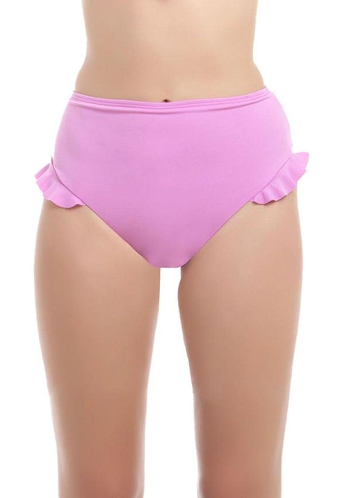 Bikini calzón con vuelos morado-0