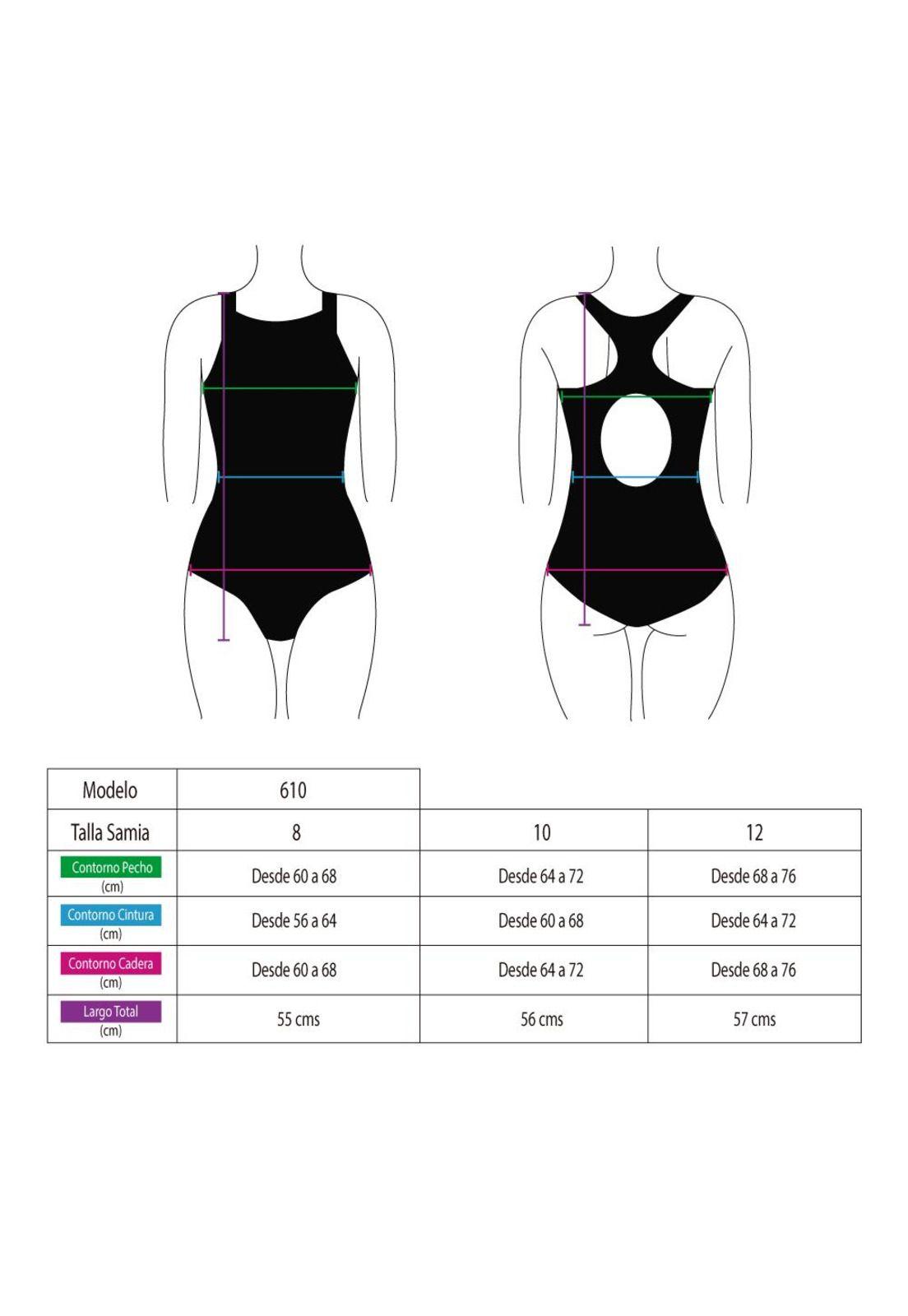 Traje de baño Deportivo rebajado para niña negro-1