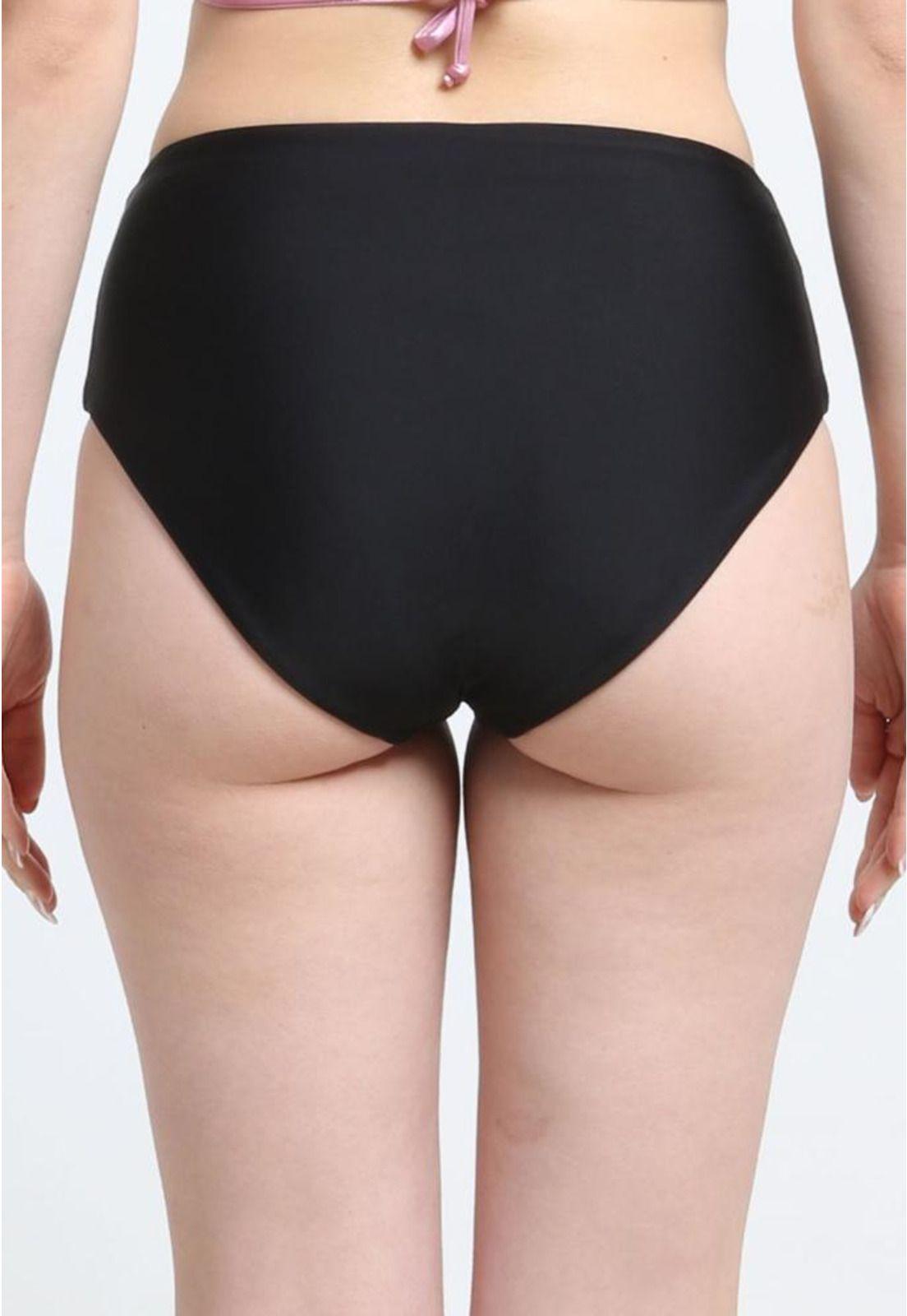 Bikini calzón alto argolla negro-1