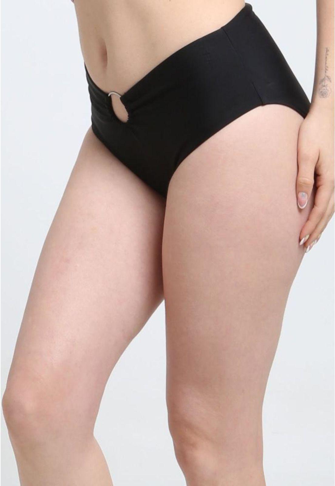 Bikini calzón alto argolla negro-2