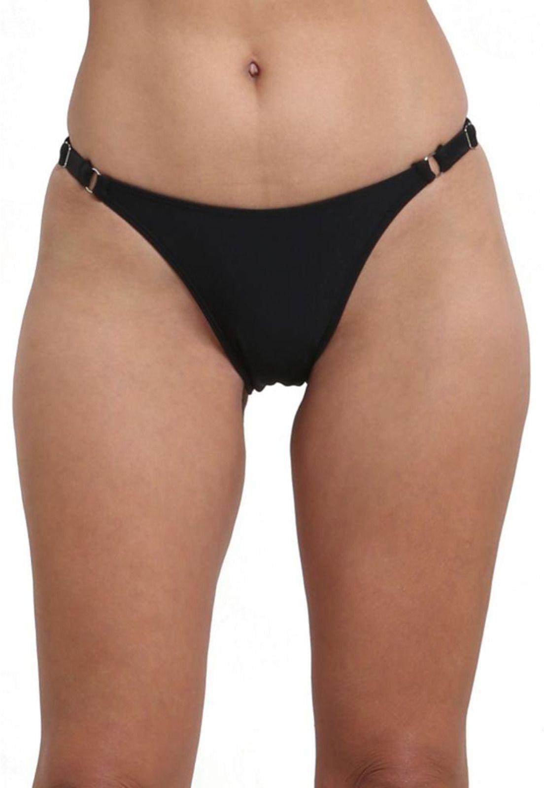 Tanga costados ajustables negra-0