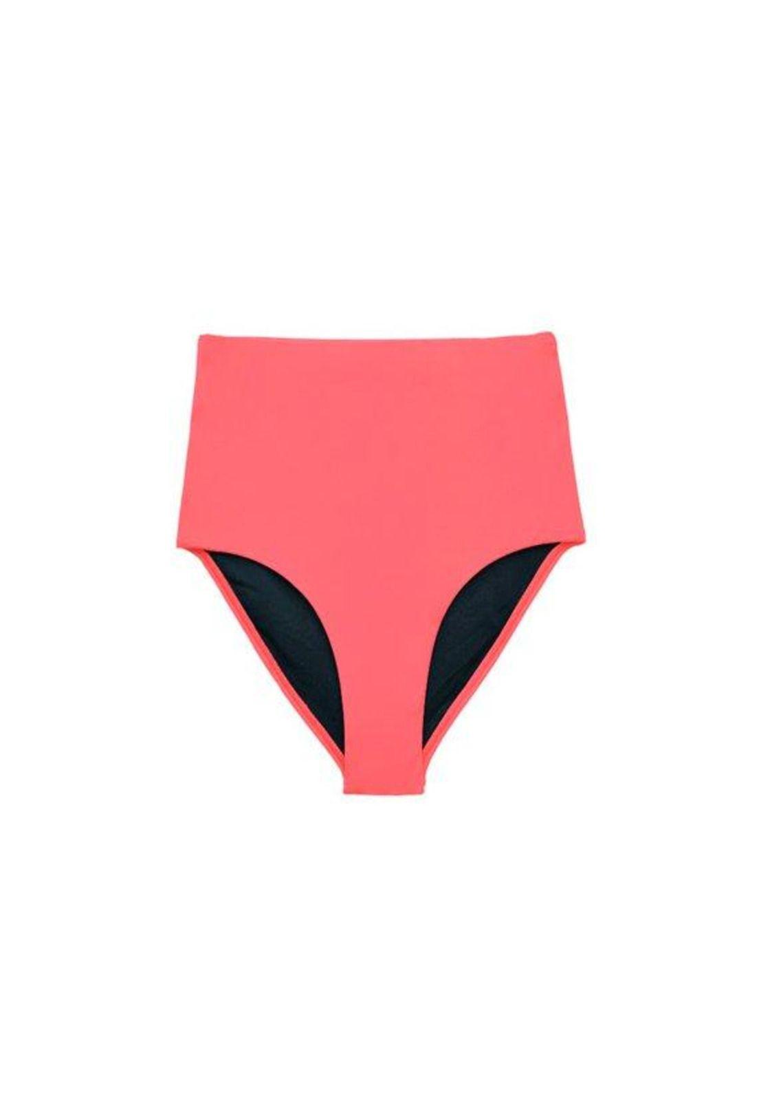 Bikini calzón tiro alto color naranja-2