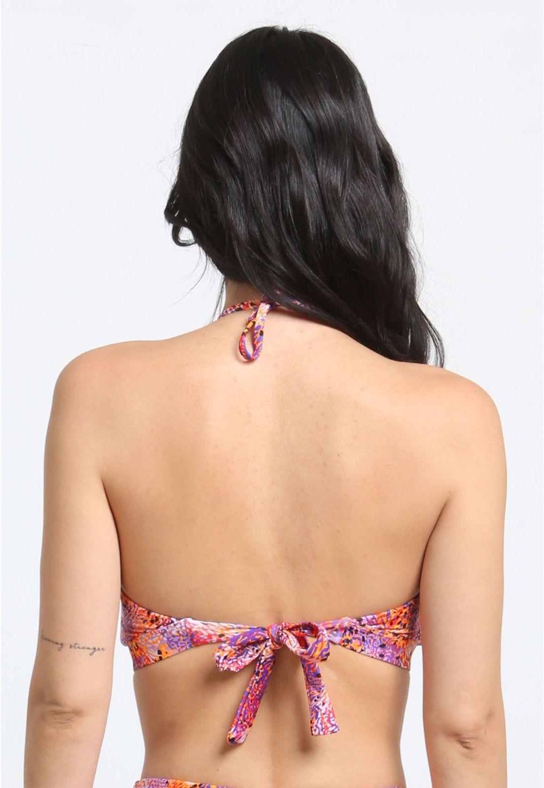 Bikini bandeau pretina estampado-1