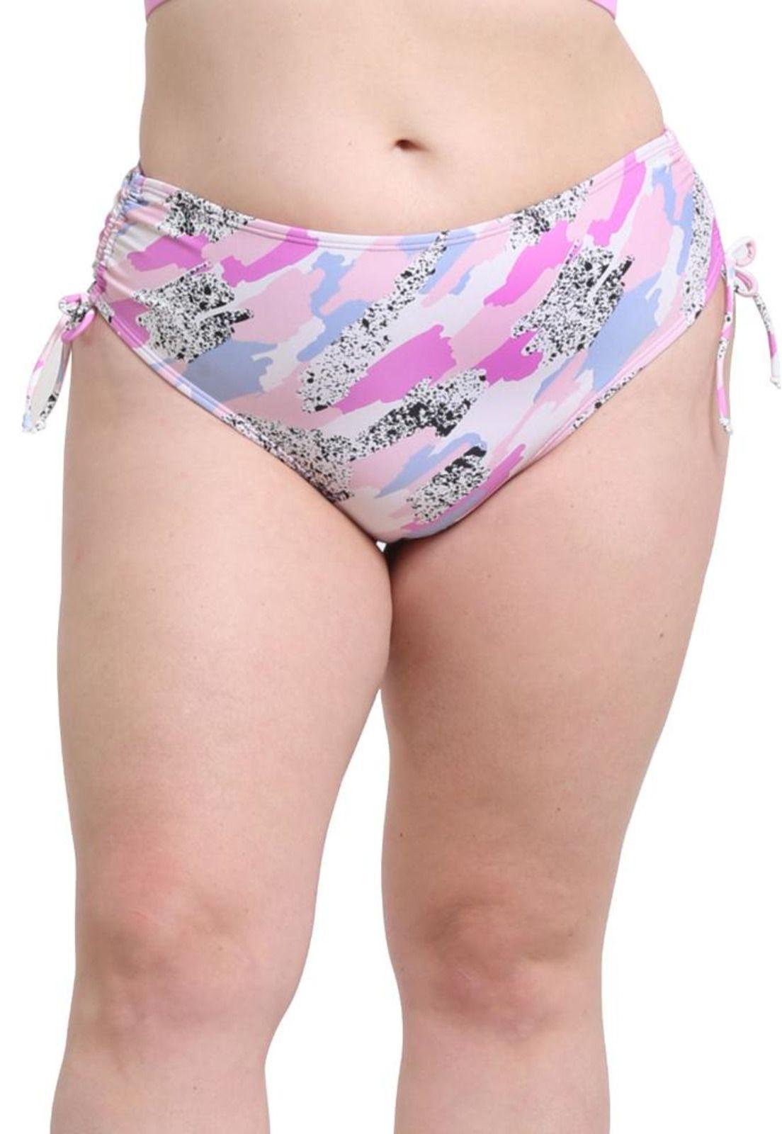 Bikini calzón cadera ajustable estampado lila-0