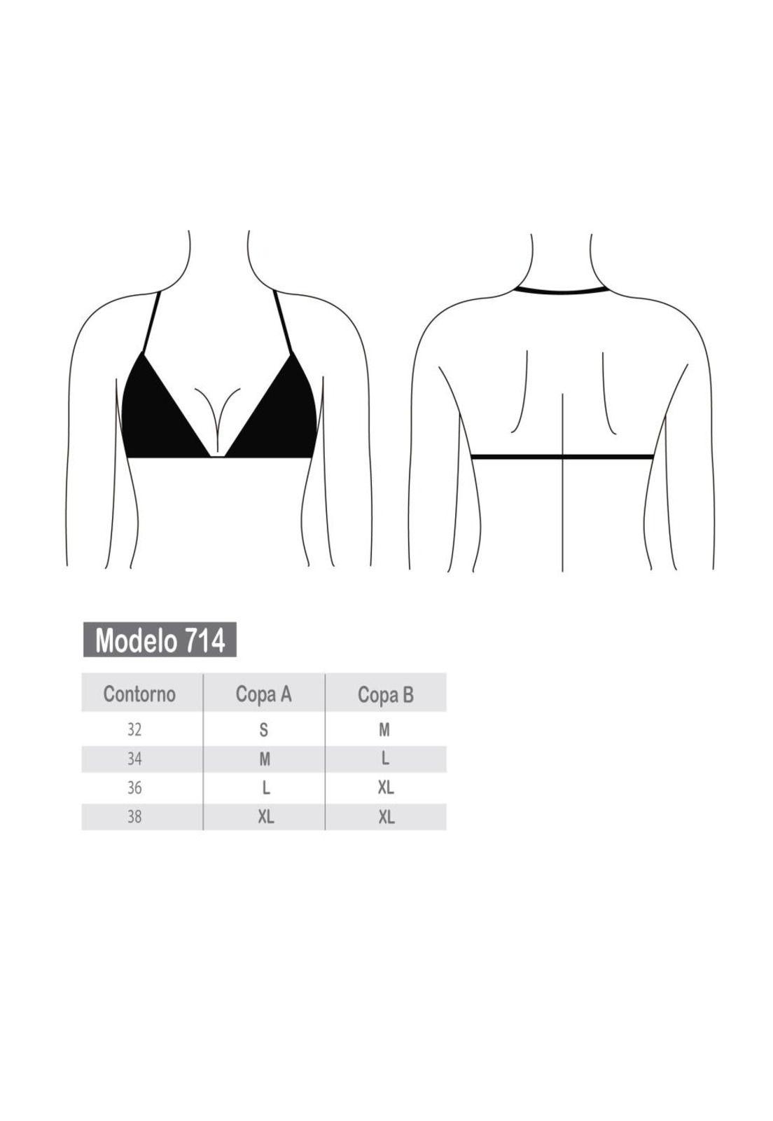 Bikini triangulo argolla estampado naranja-2