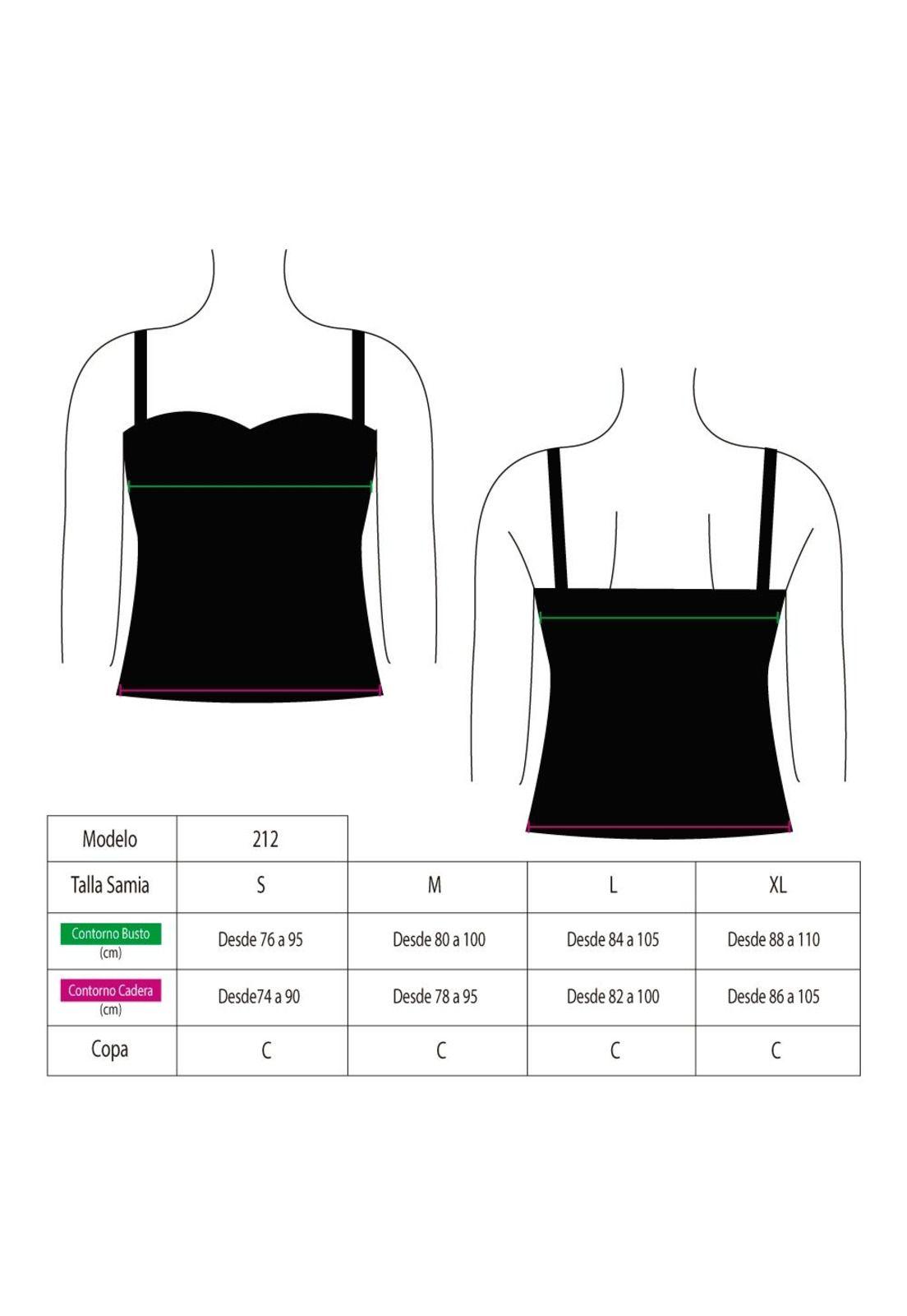 Tankini traje de baño lazos  negro-2