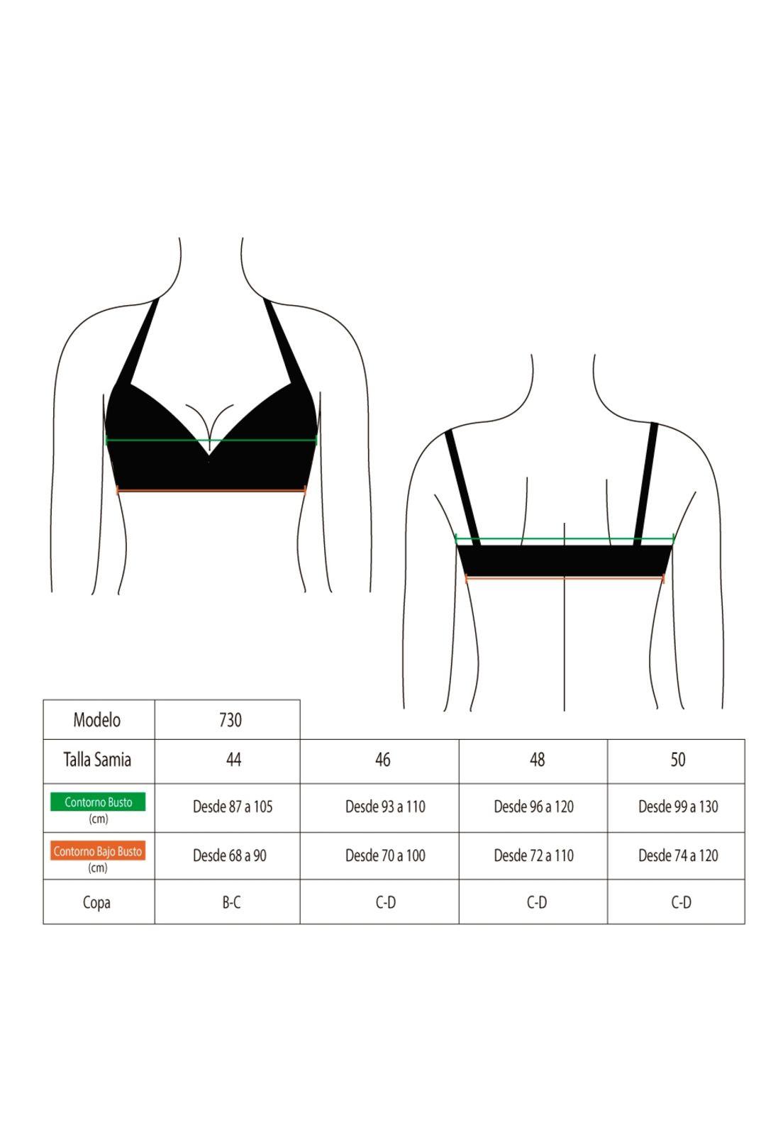 Bikini busto grande copa blanda estampado morado-1