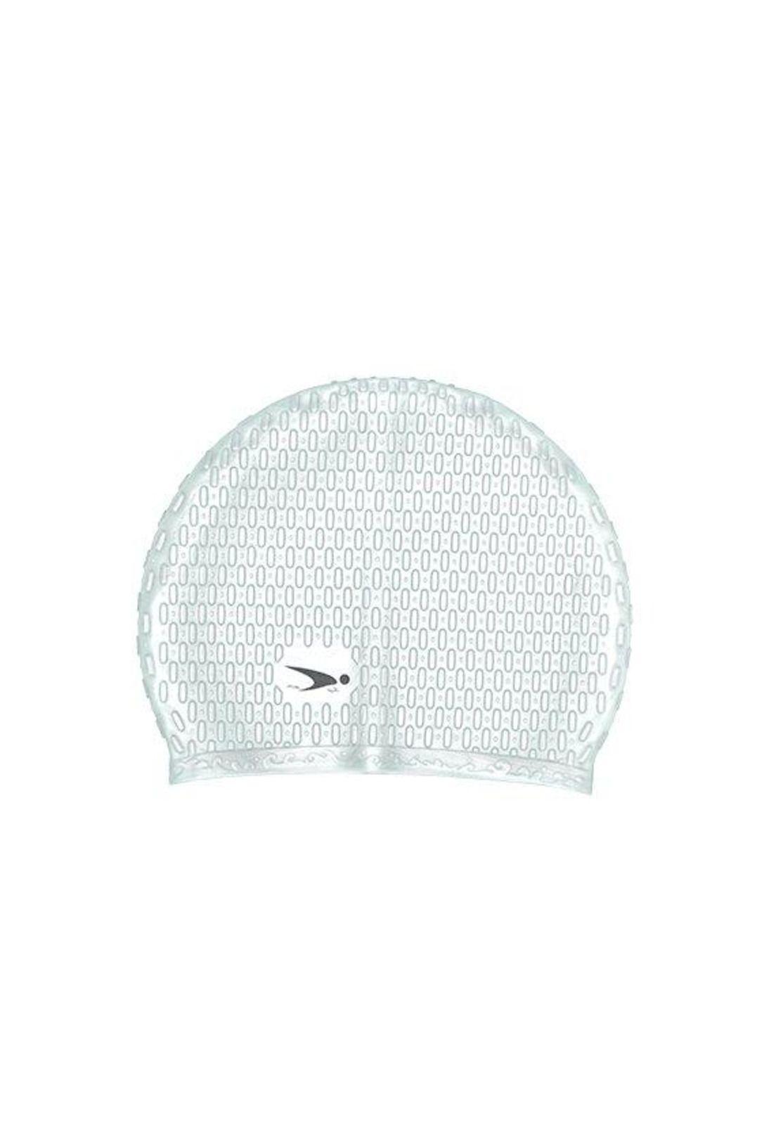 Gorro de goma para natación color blanco-0