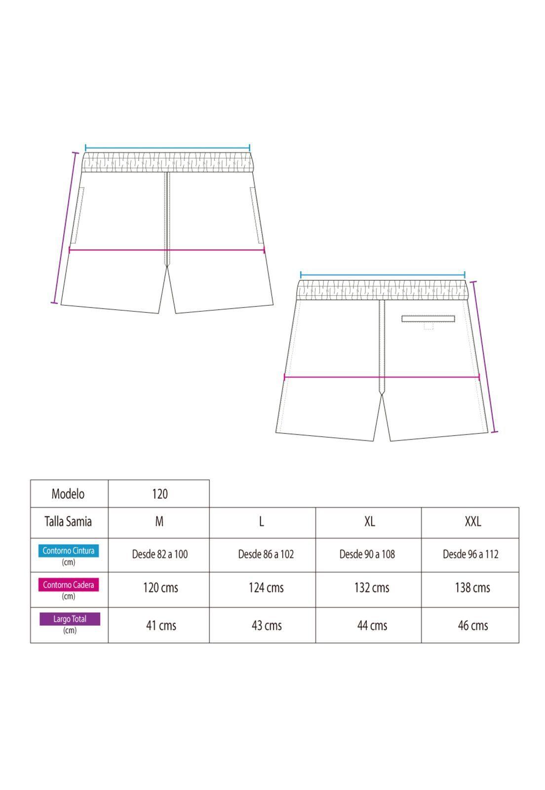 Short largo para hombre color verde-1