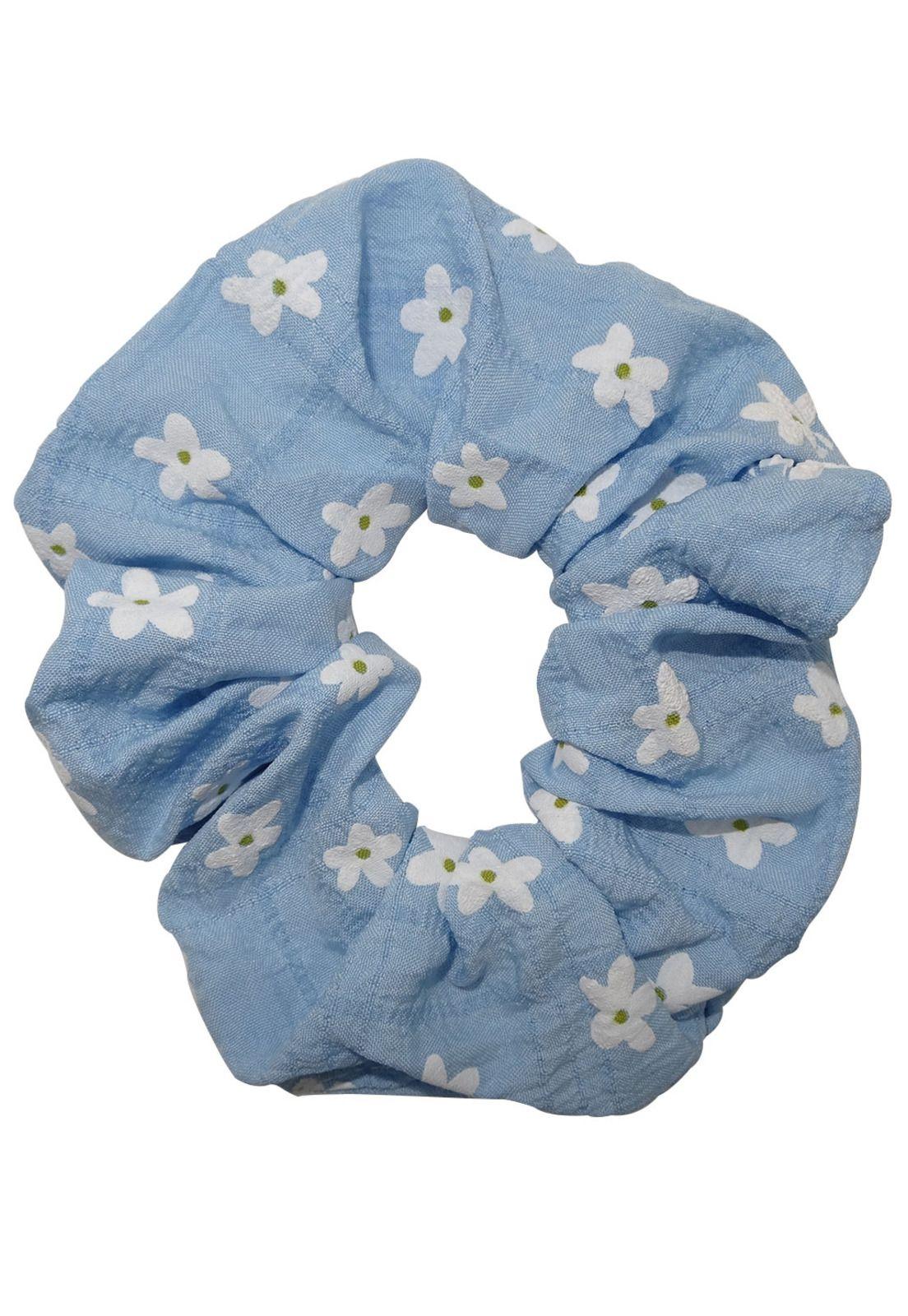 Colet con flores azul-0