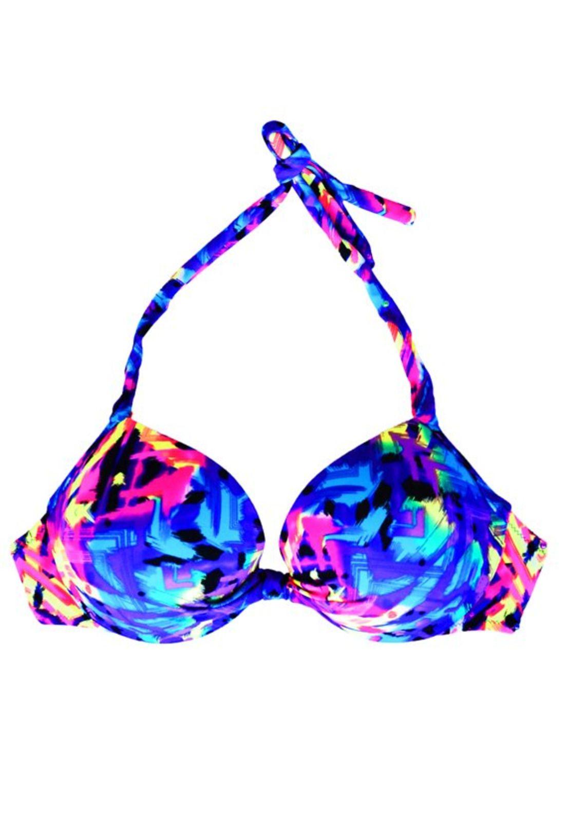 Bikini básico estampado azul-0
