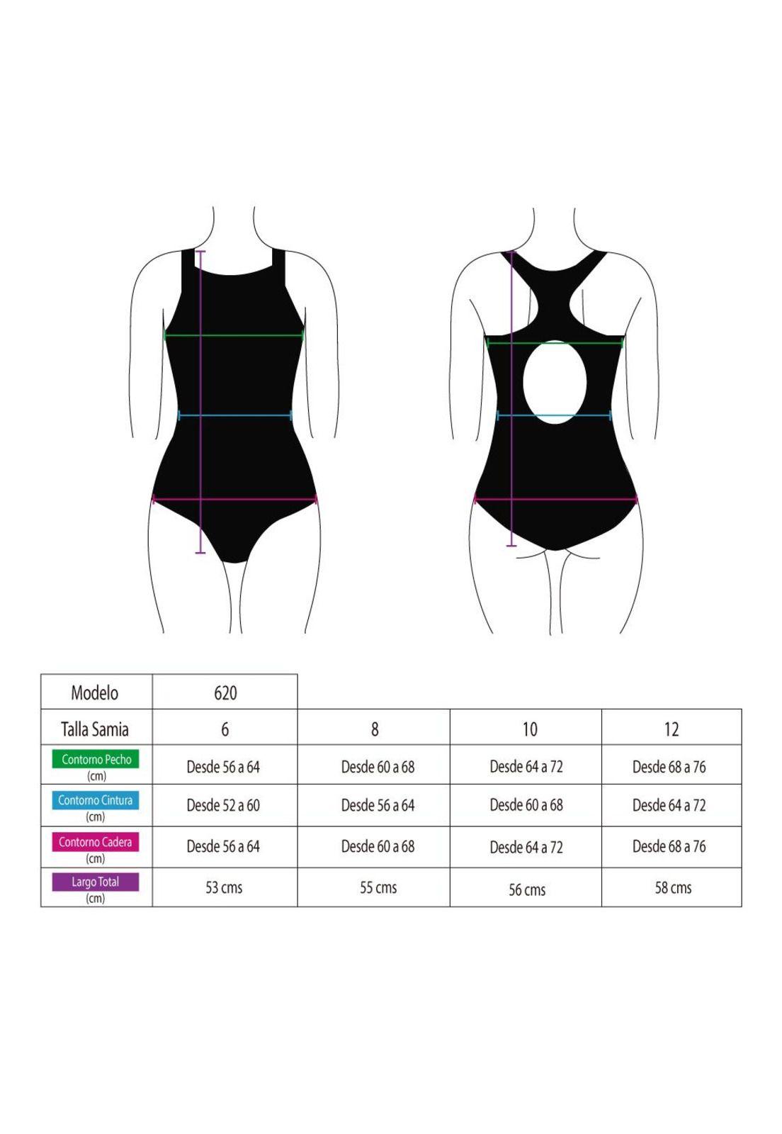 Traje de baño Deportivo para niña negro-1