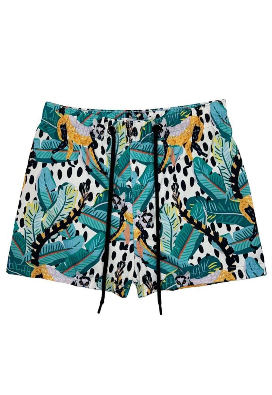 Traje De Baño Estampado Animales Short Niño-0