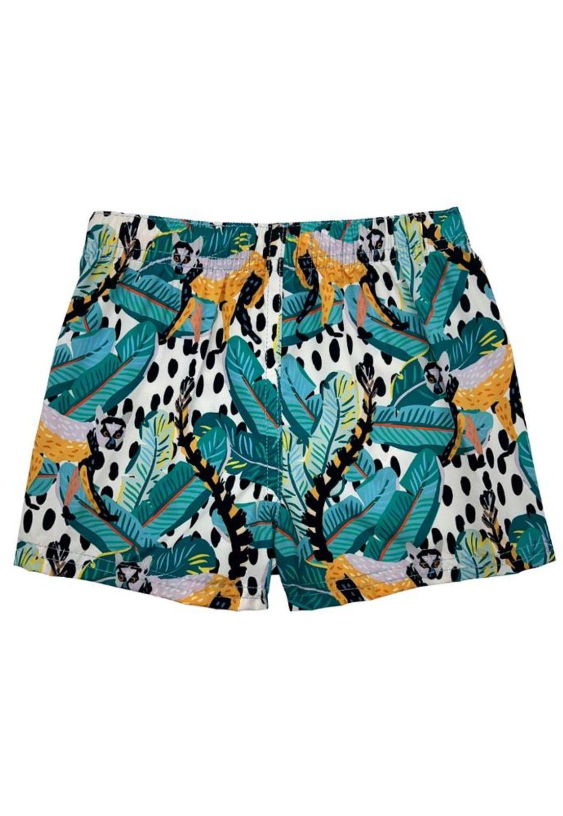 Traje De Baño Estampado Animales Short Niño-1