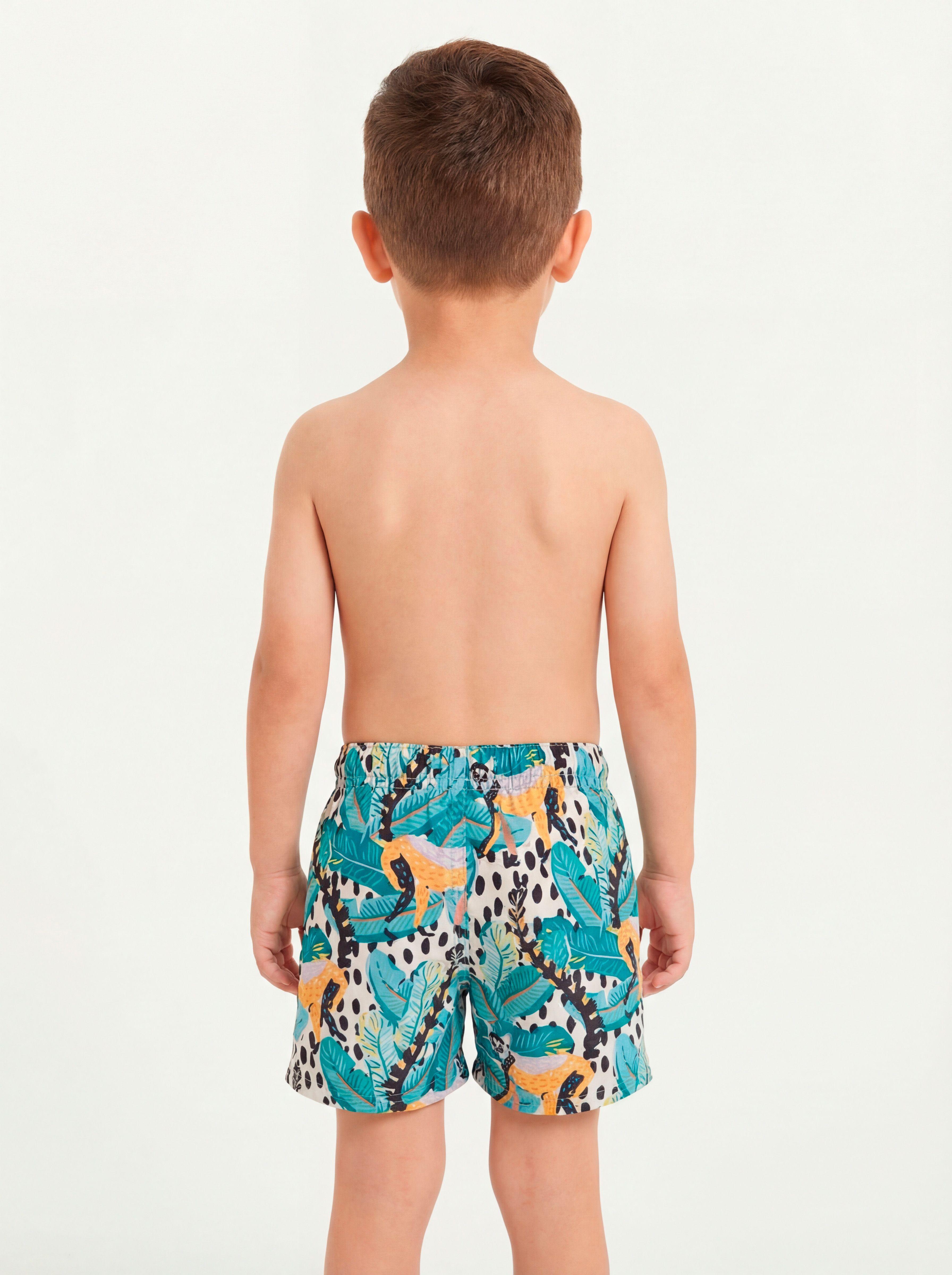 Traje De Baño Estampado Animales Short Niño-1