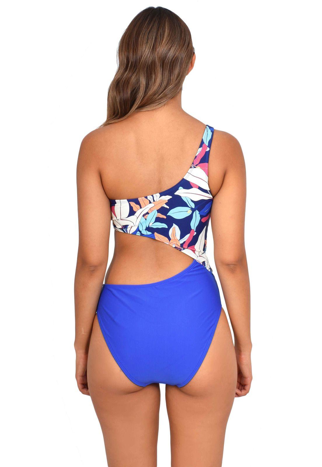 Trikini cruzado estampado azul-1