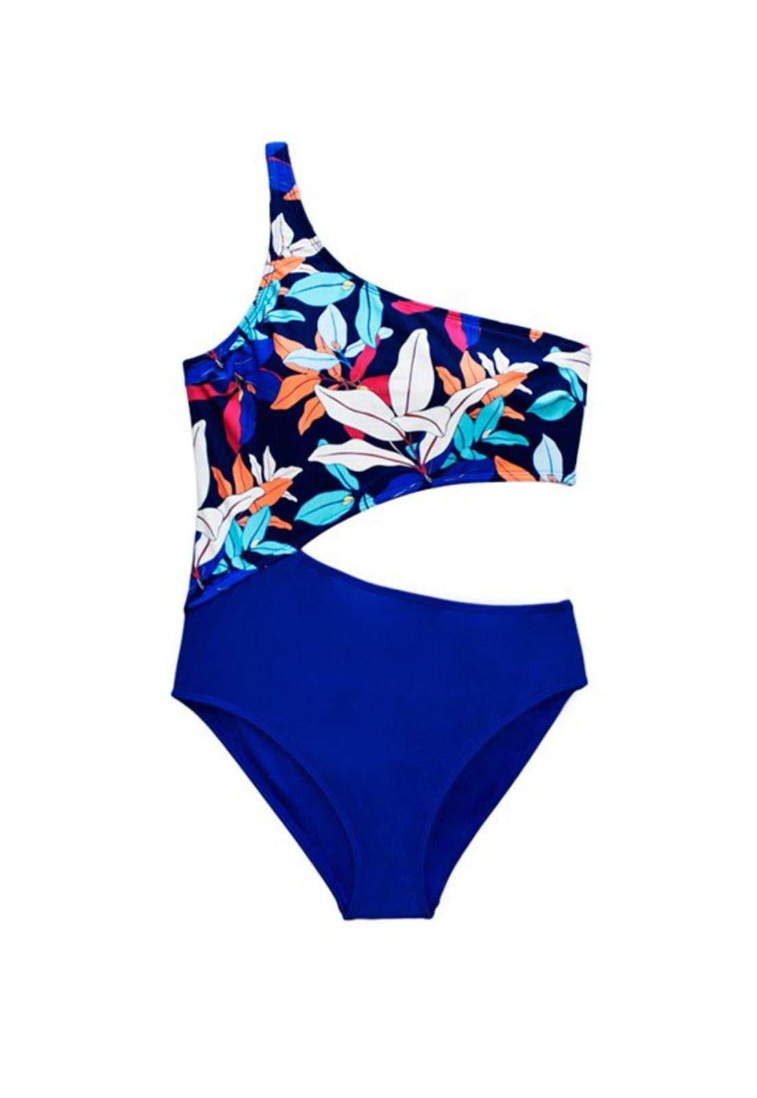 Trikini cruzado estampado azul-2