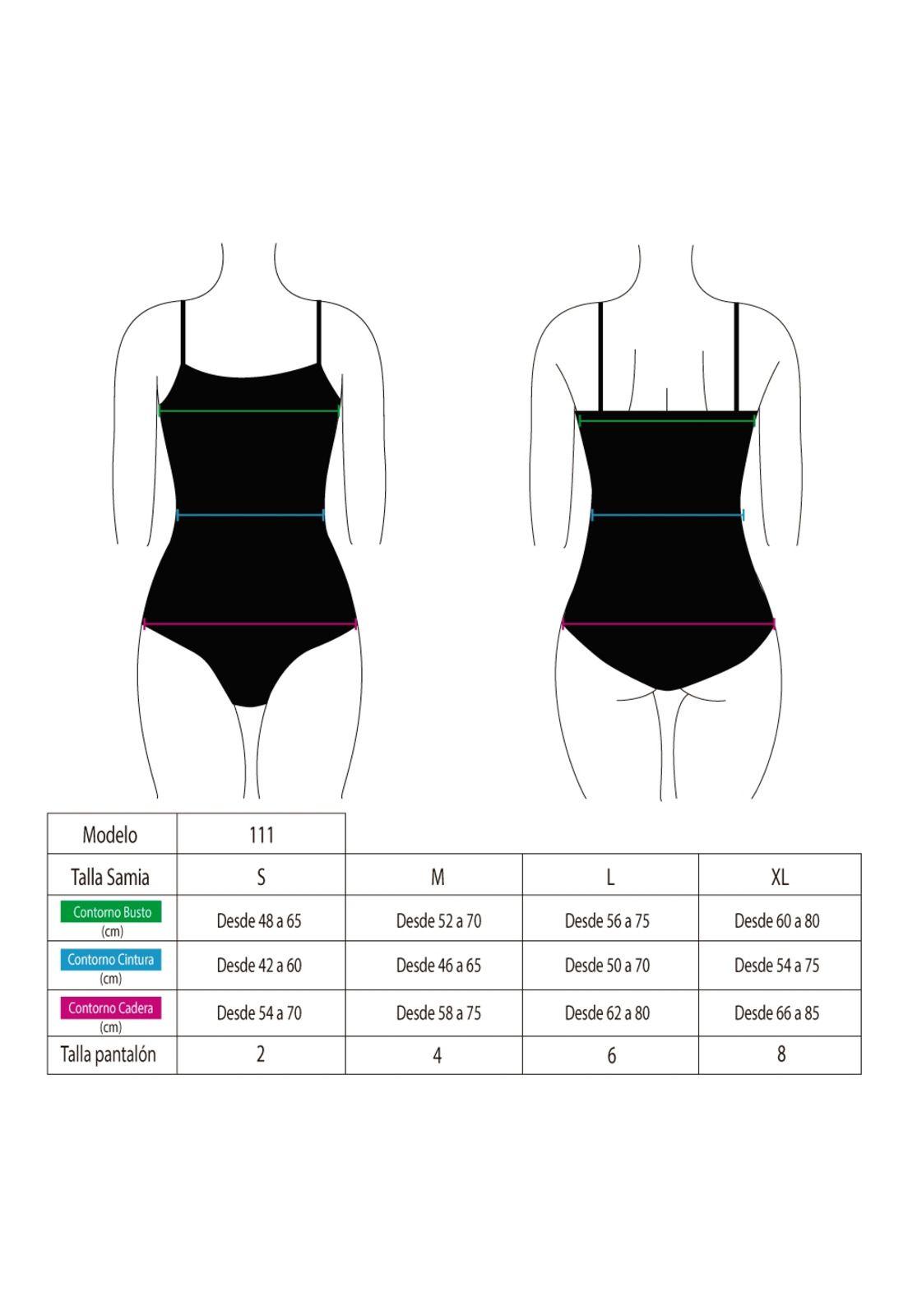 Traje de baño de niña estampado verde-1