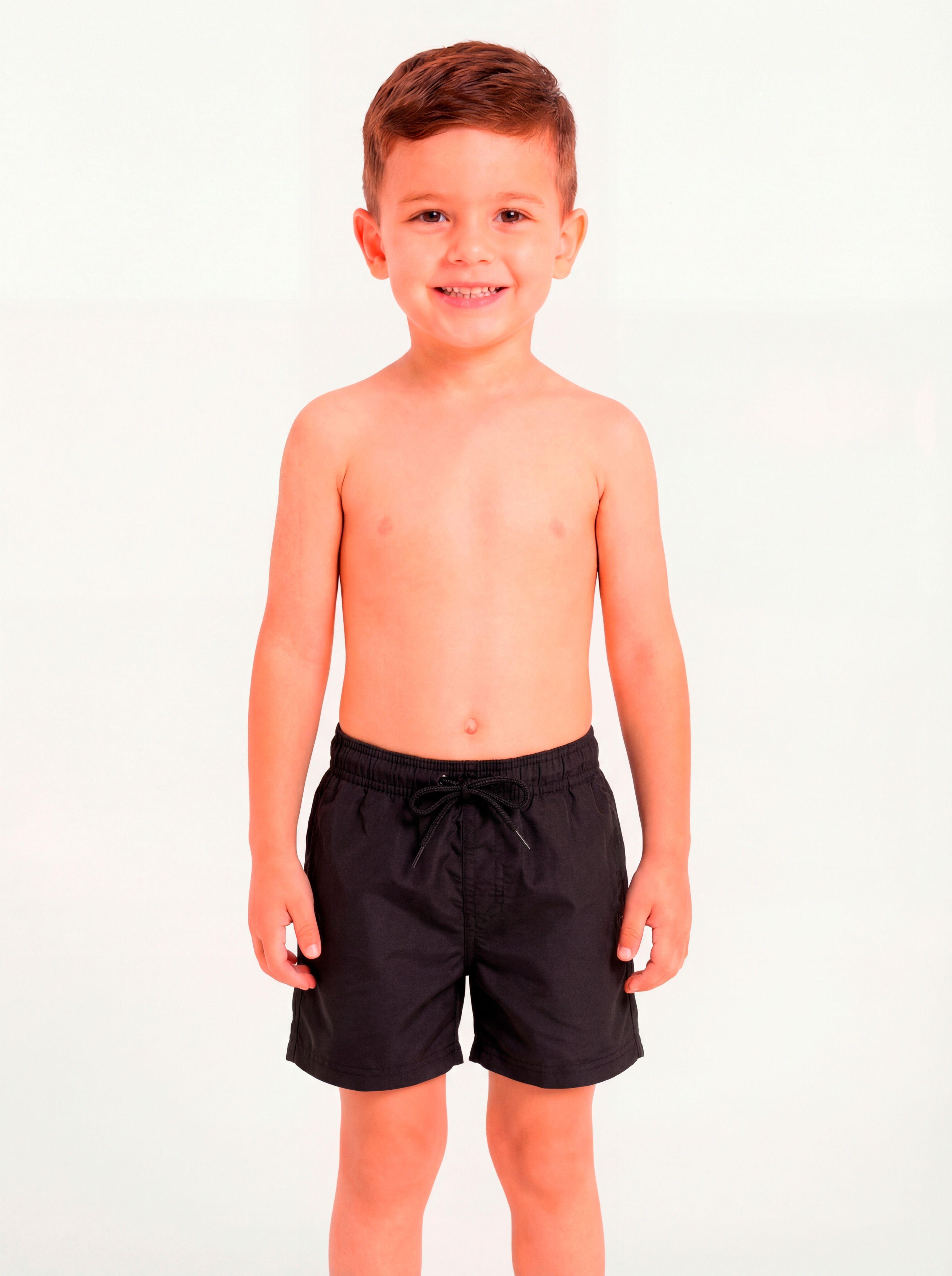 Traje de baño negro short niño-0