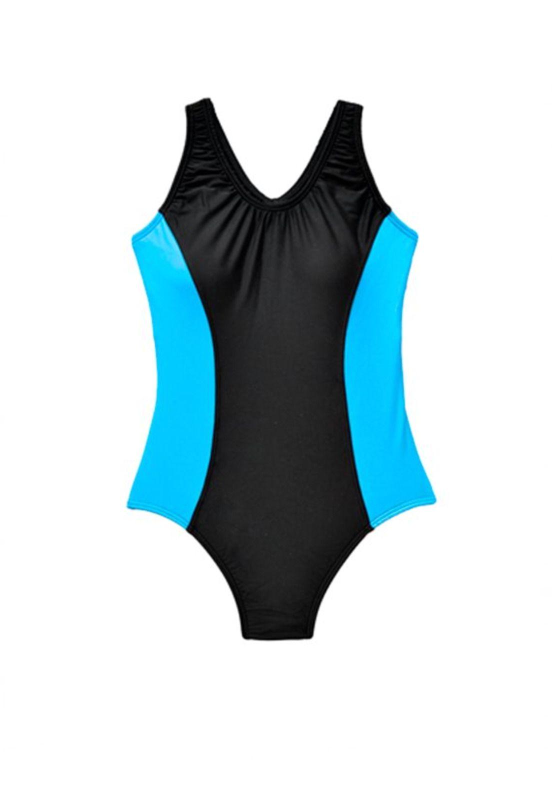 Traje de baño Deportivo para niña turquesa-0