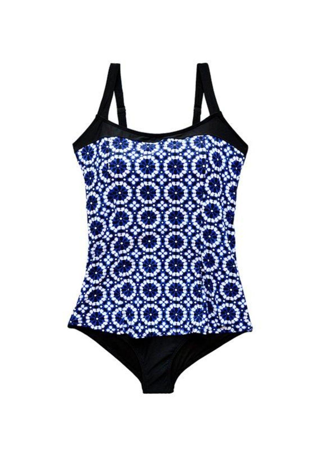 Traje de baño estilo falda estampado-0