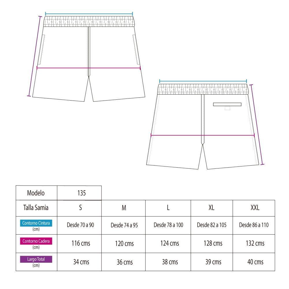 Traje de baño short corto negro-3