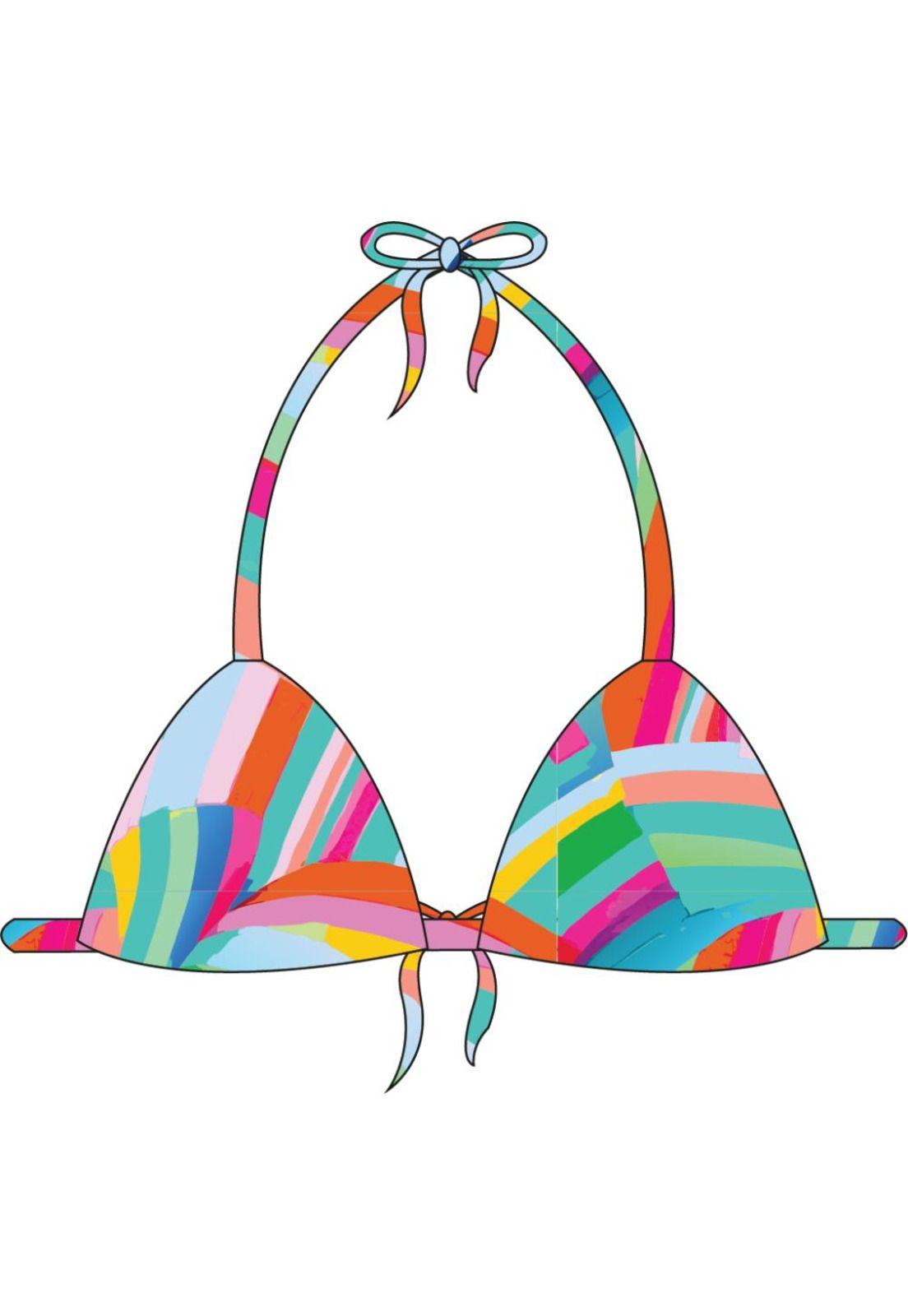 Bikini estilo triángulo clásico estampado verde-0