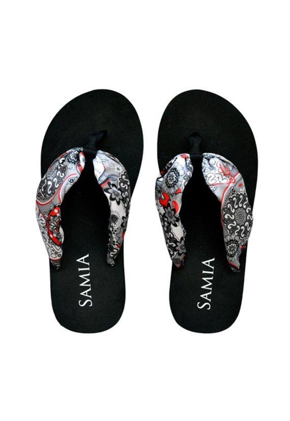 Sandalias mujer estampadas negro-0