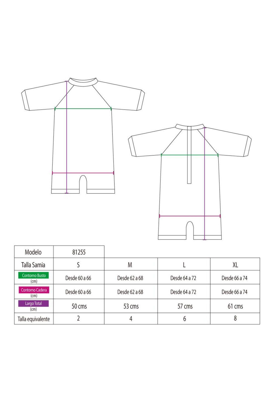 Enterito de niño con protección UV color fucsia-1