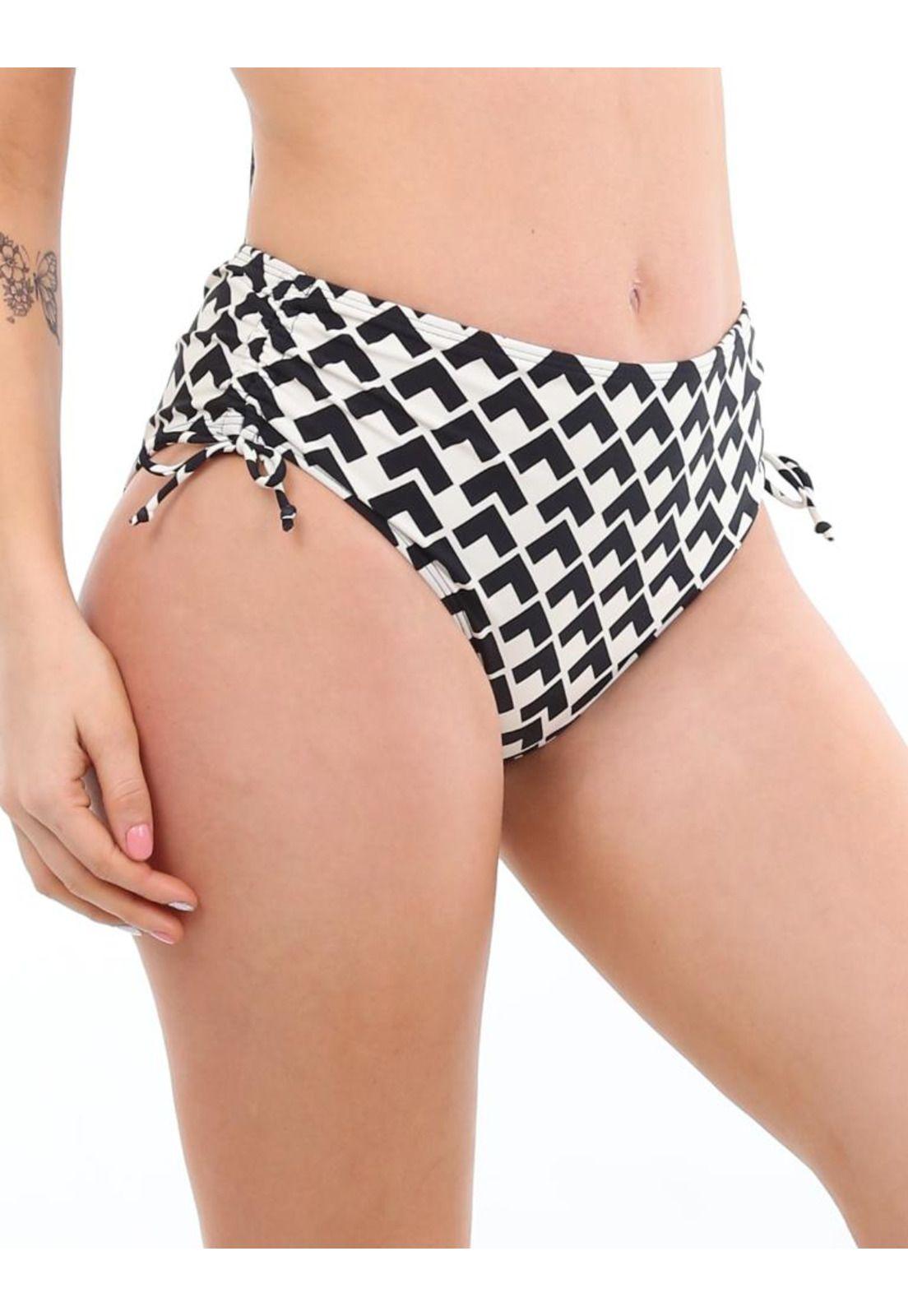 Bikini calzón cadera ajustable estampado beige-1