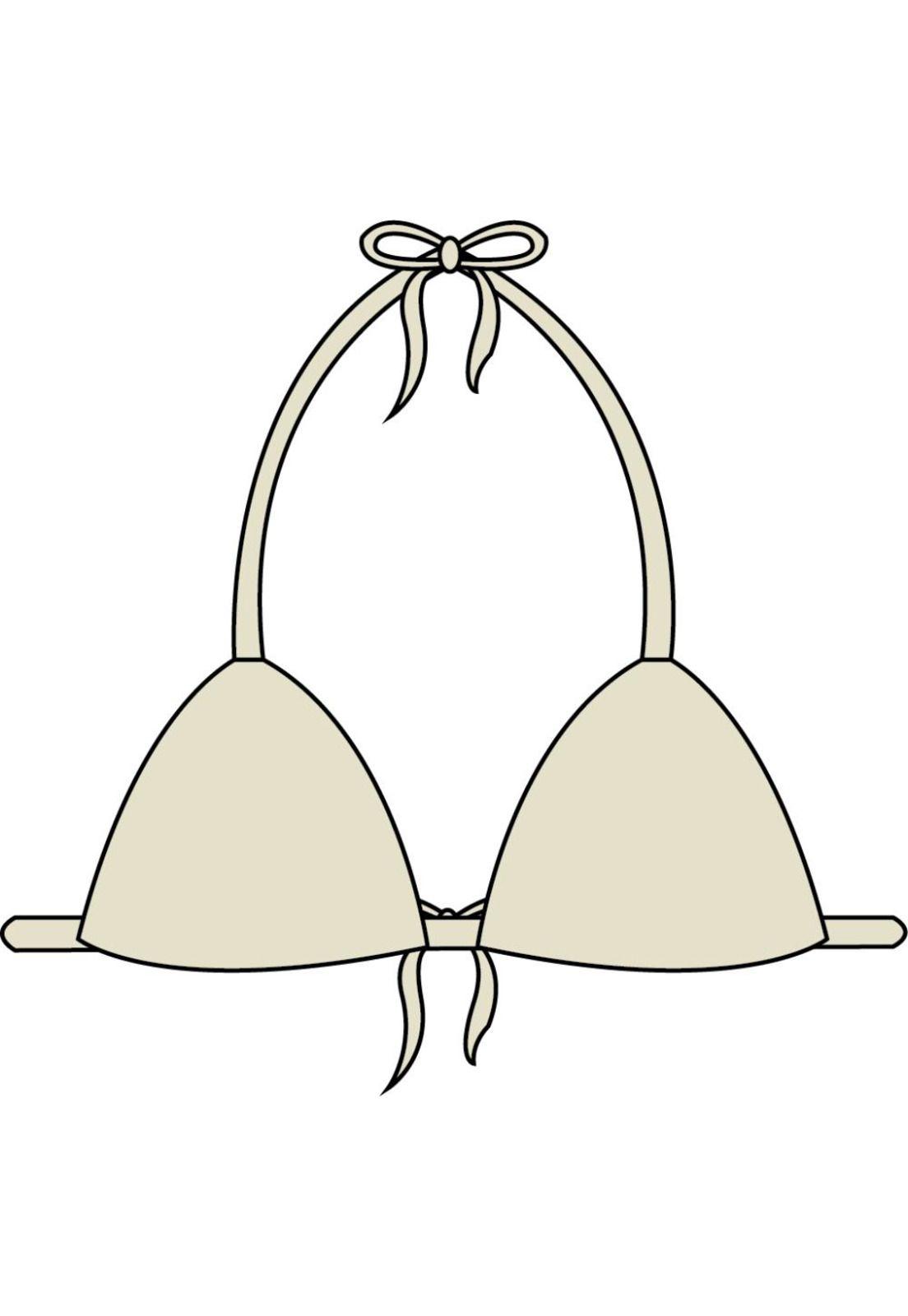 Bikini estilo triángulo clásico beige-0