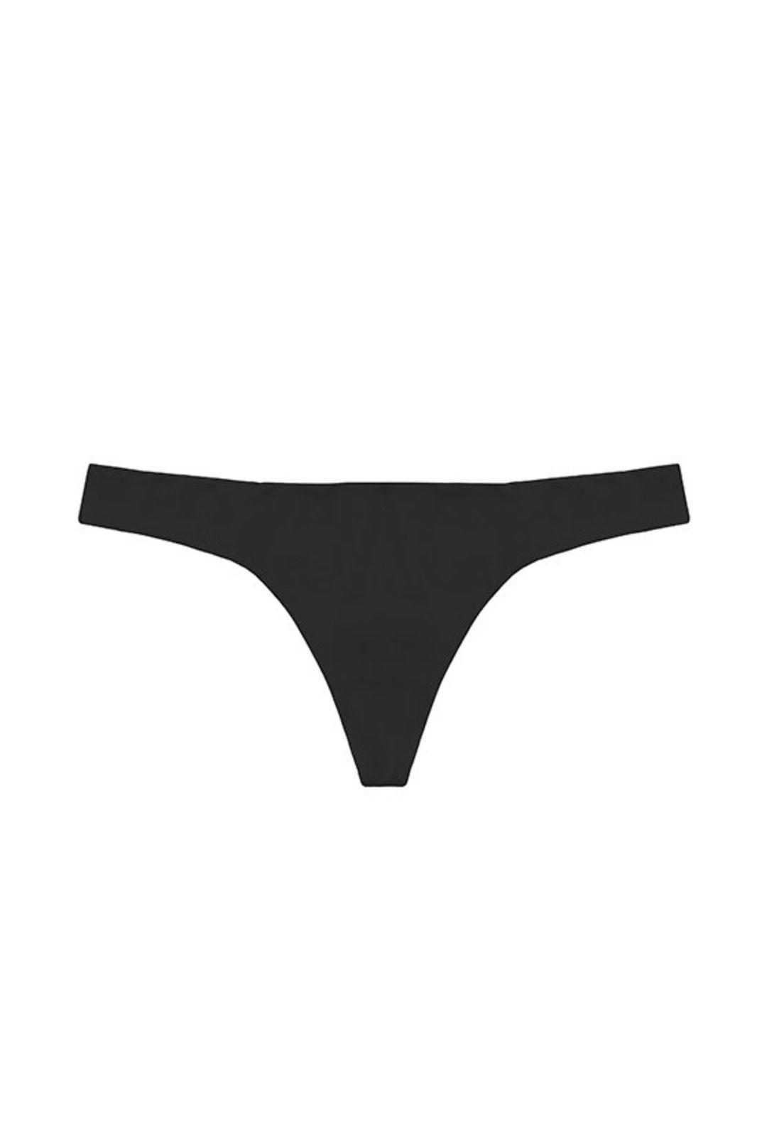 Bikini calzón colaless con costura invisible color negro-0