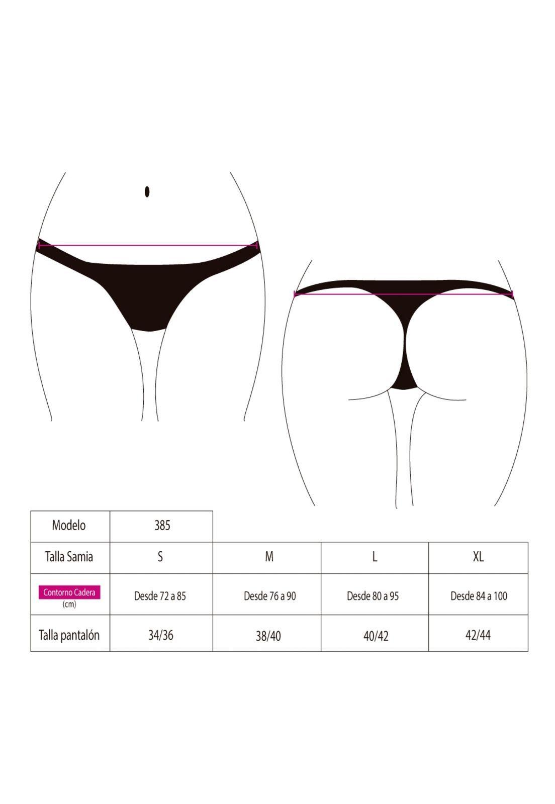 Bikini calzón colaless con costura invisible color negro-1