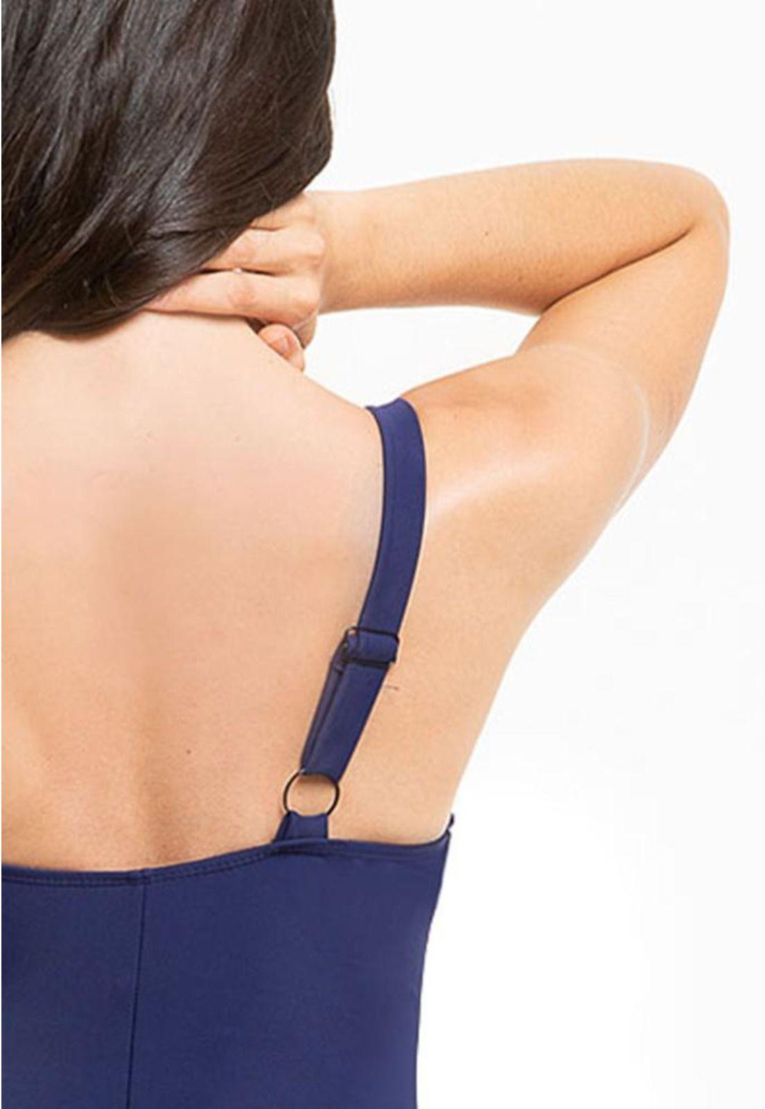 Traje de baño reductor básico azul marino copa D-2