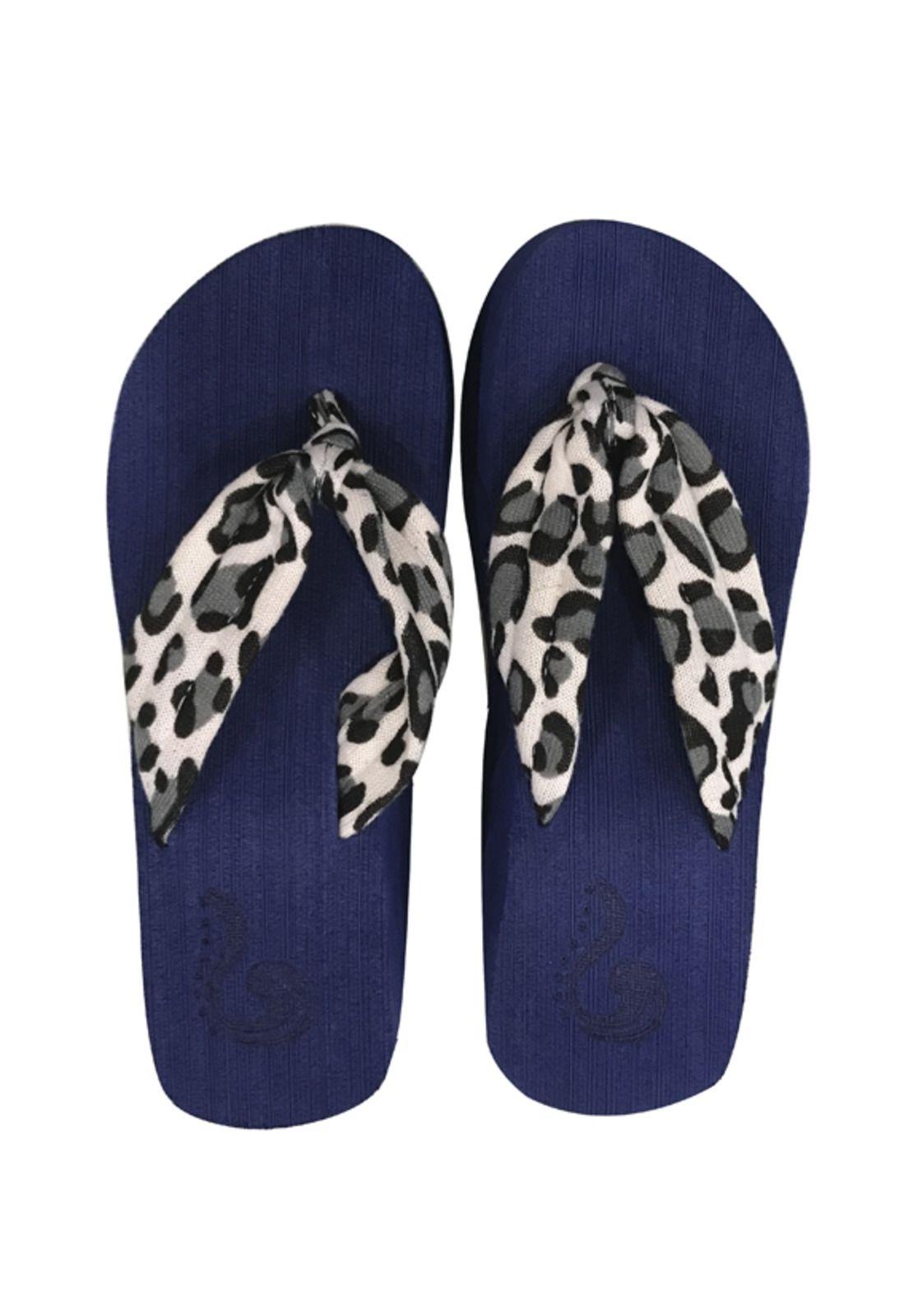 Chalas con plataforma animal print azul mujer-0