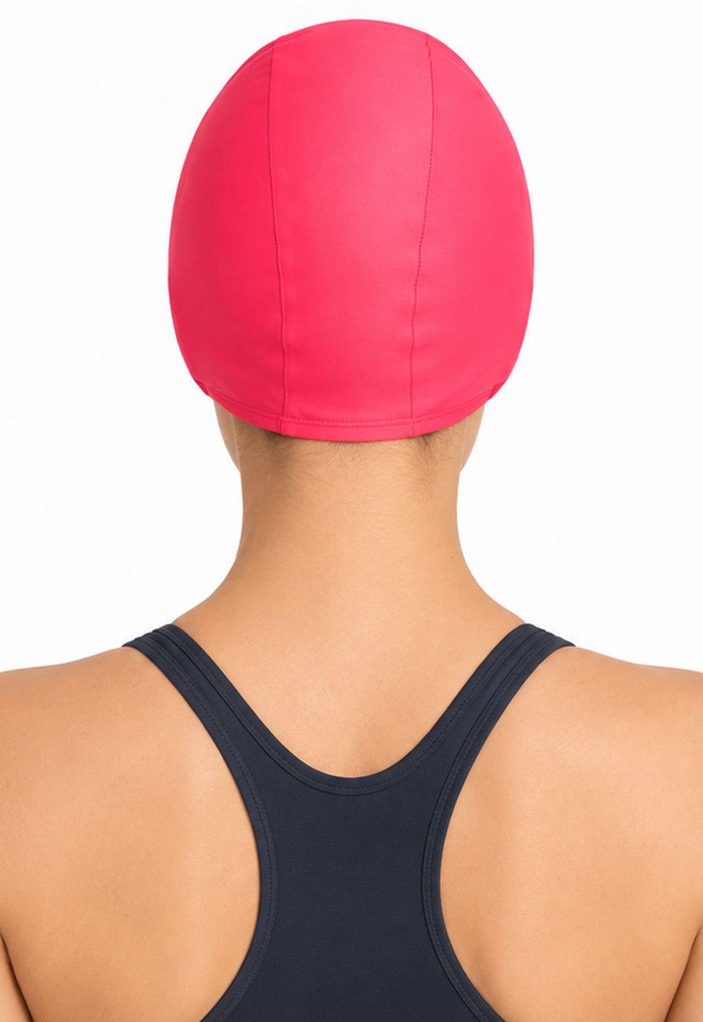 Gorro para piscina de lycra rojo-1