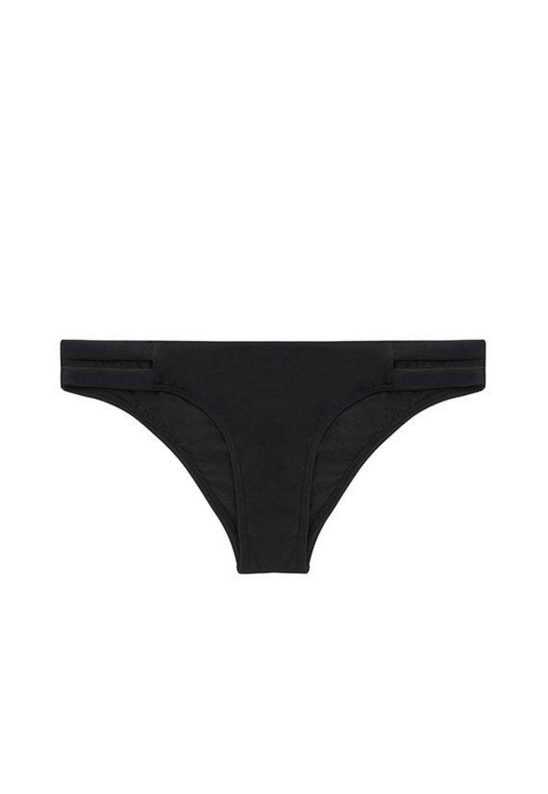 Bikini calzón con calados laterales negro-0