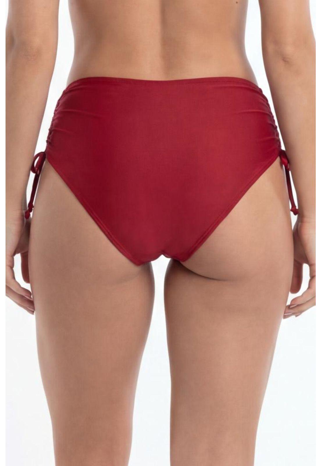 Bikini calzón ajustable caderas rojo brillante-1