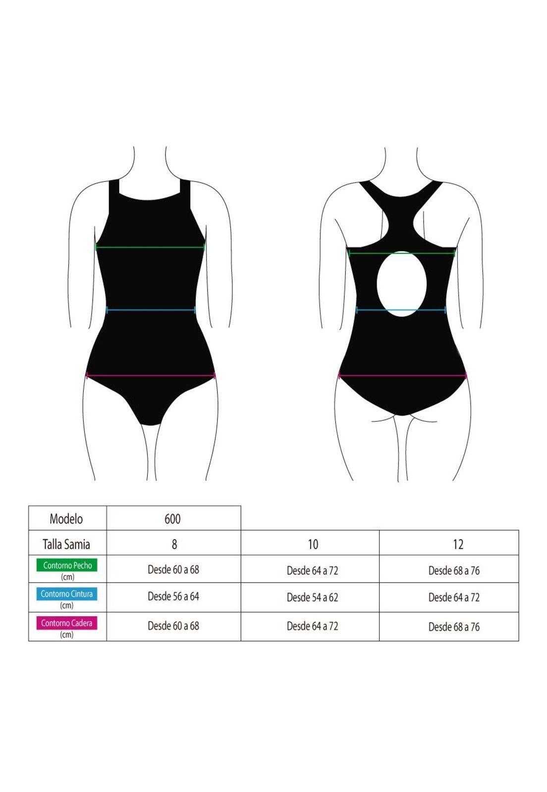 Traje de baño Deportivo rebajado para niña azul-1