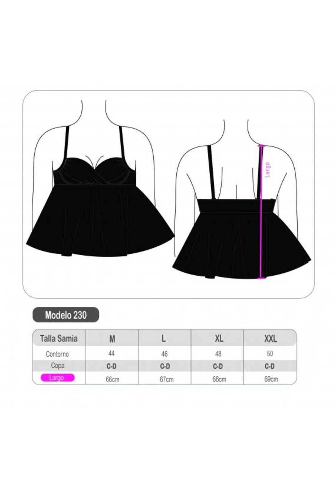 Tankini básico para embarazada estampado azul-3