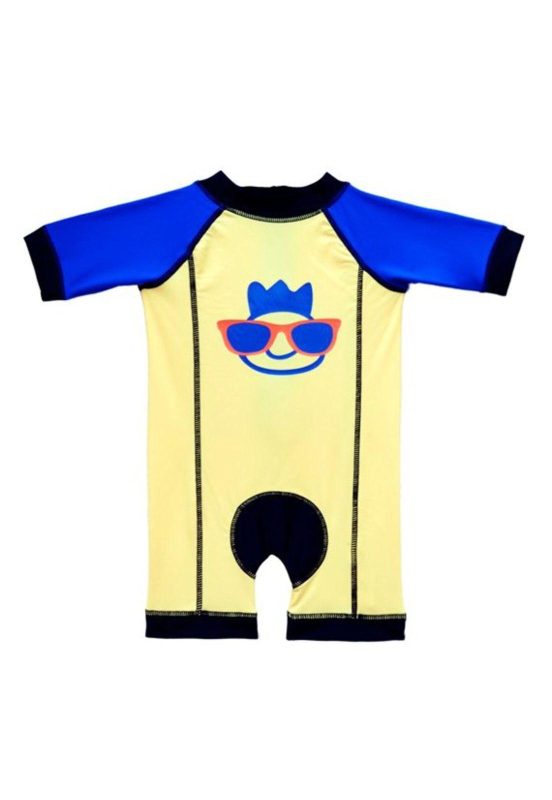 Enterito de niño con protección UV color amarillo-0