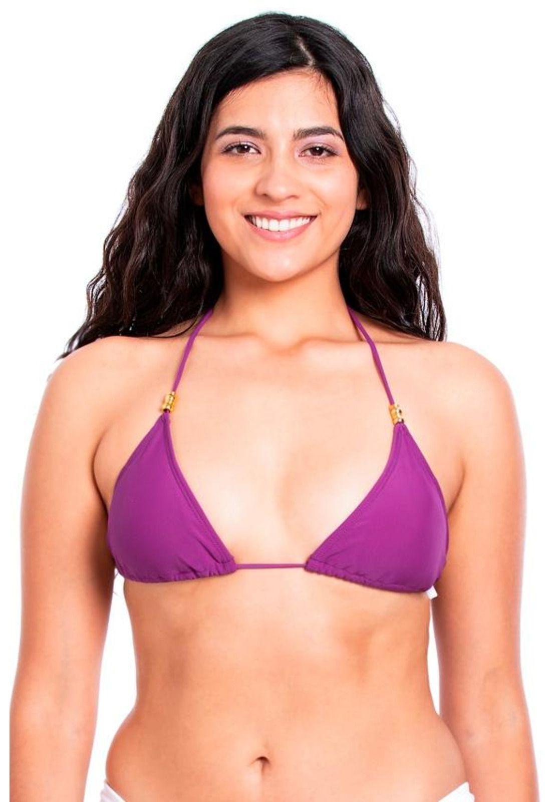 Bikini triángulo clásico morado-0