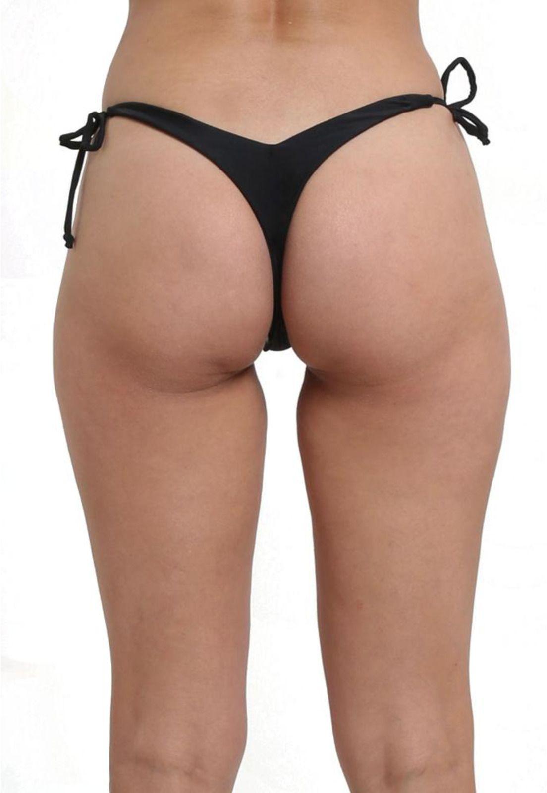Micro bikini colaless con amarras negro-1