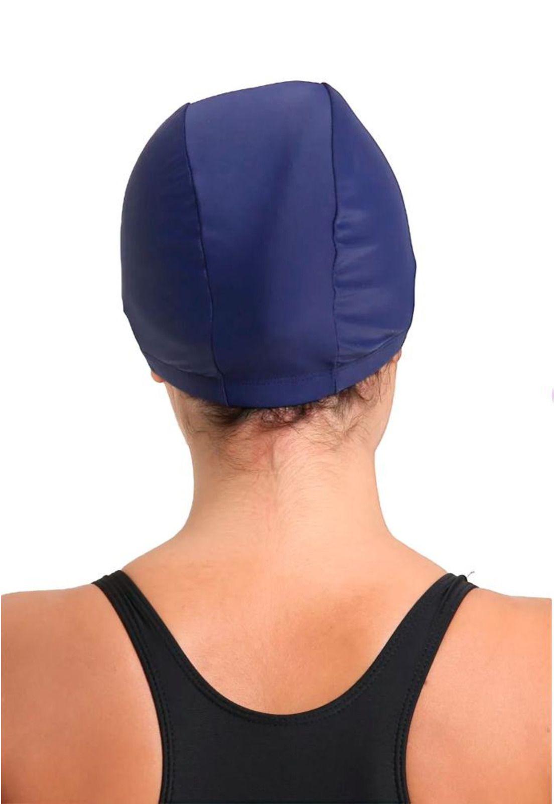 Gorro de natación de lycra azul Marino-2