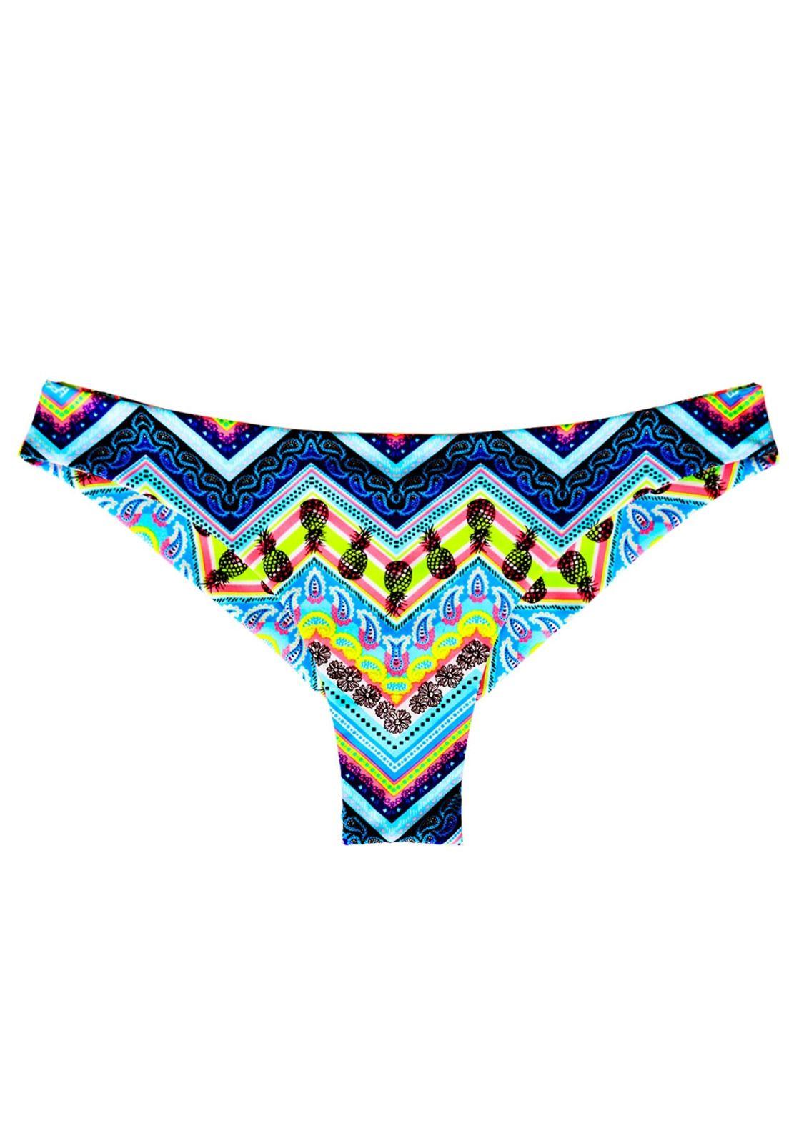 Bikini calzón tanga costura invisible est azul-0
